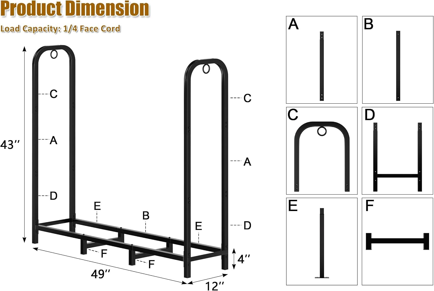 Detalle 2 de Gtongoko Firewood Rack 4FT
