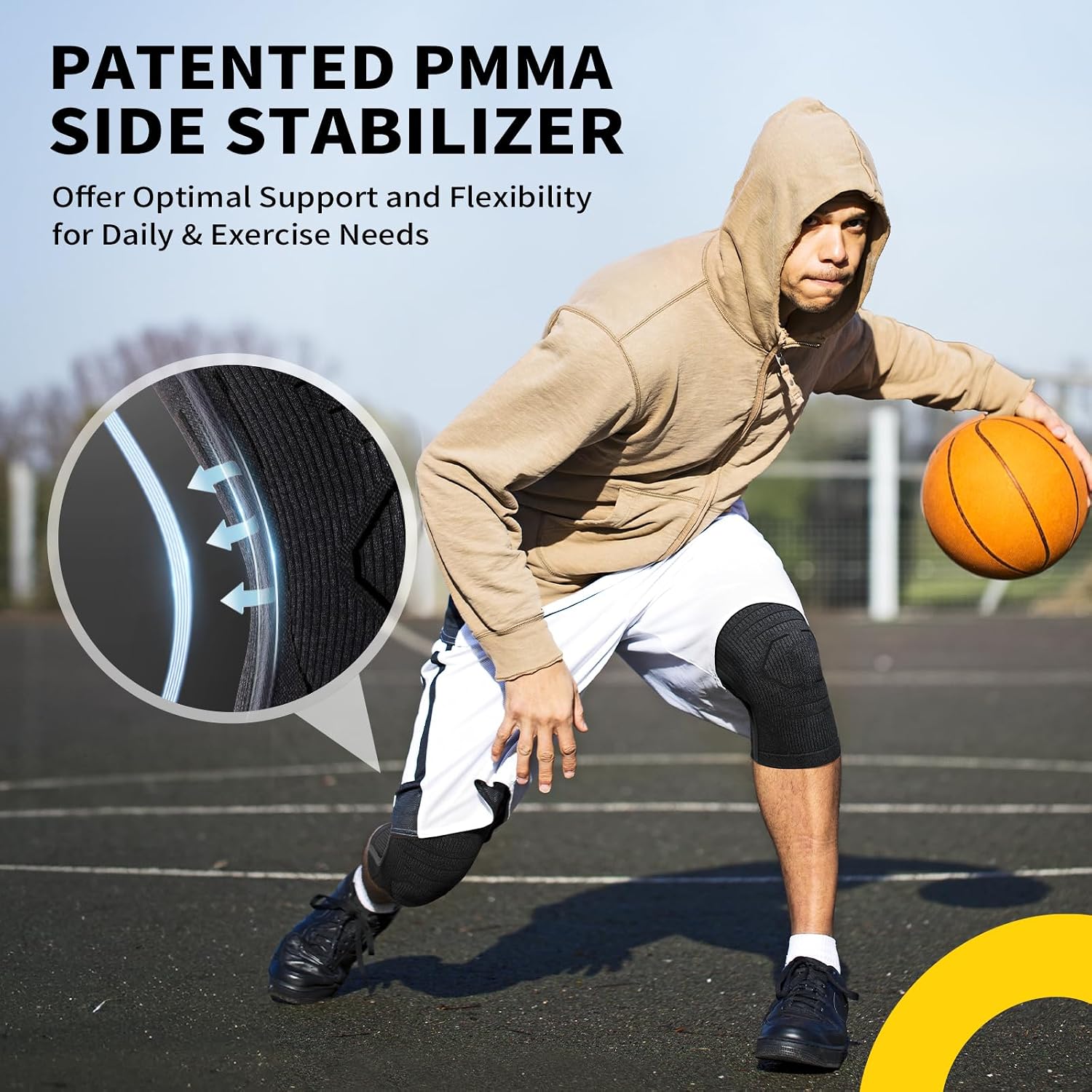 Thumbnail 5 de CAMBIVO Knee Support with PMMA Side Stabilizers — Lightweight dual pack for arthritis relief and everyday comfort