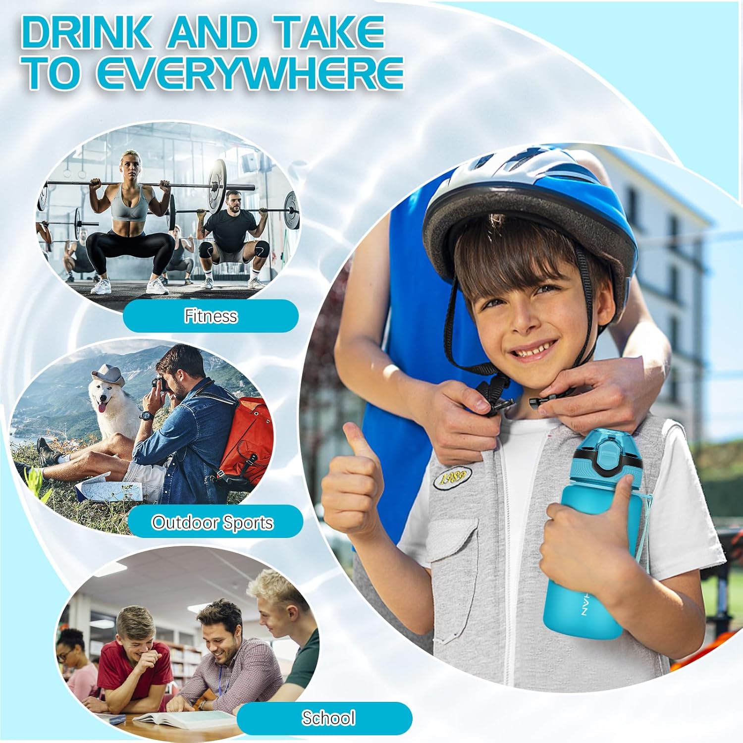 Thumbnail 6 de AOHAN 600ML water bottle