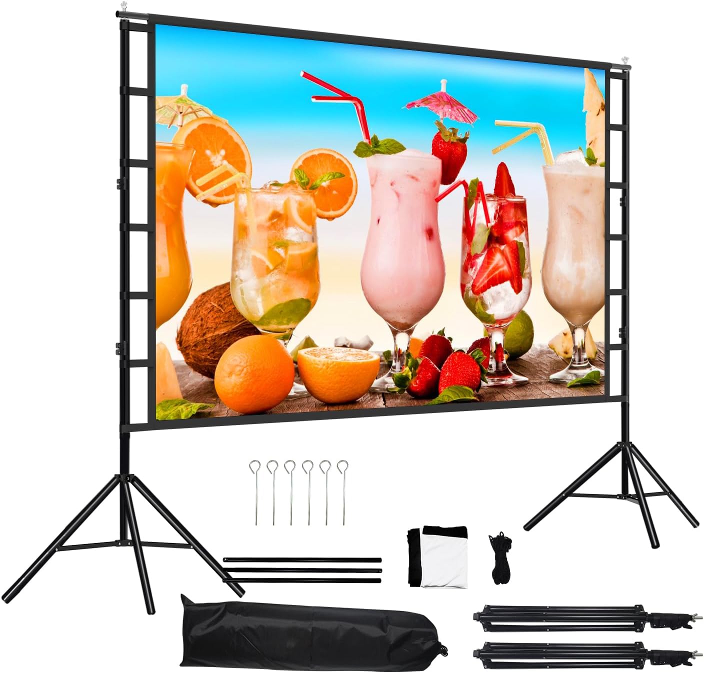 Thumbnail 6 de Lejiada 150-inch Outdoor Projector Screen with Stand (4K HD, Anti-crease) for Garden, Camping & Home Cinema