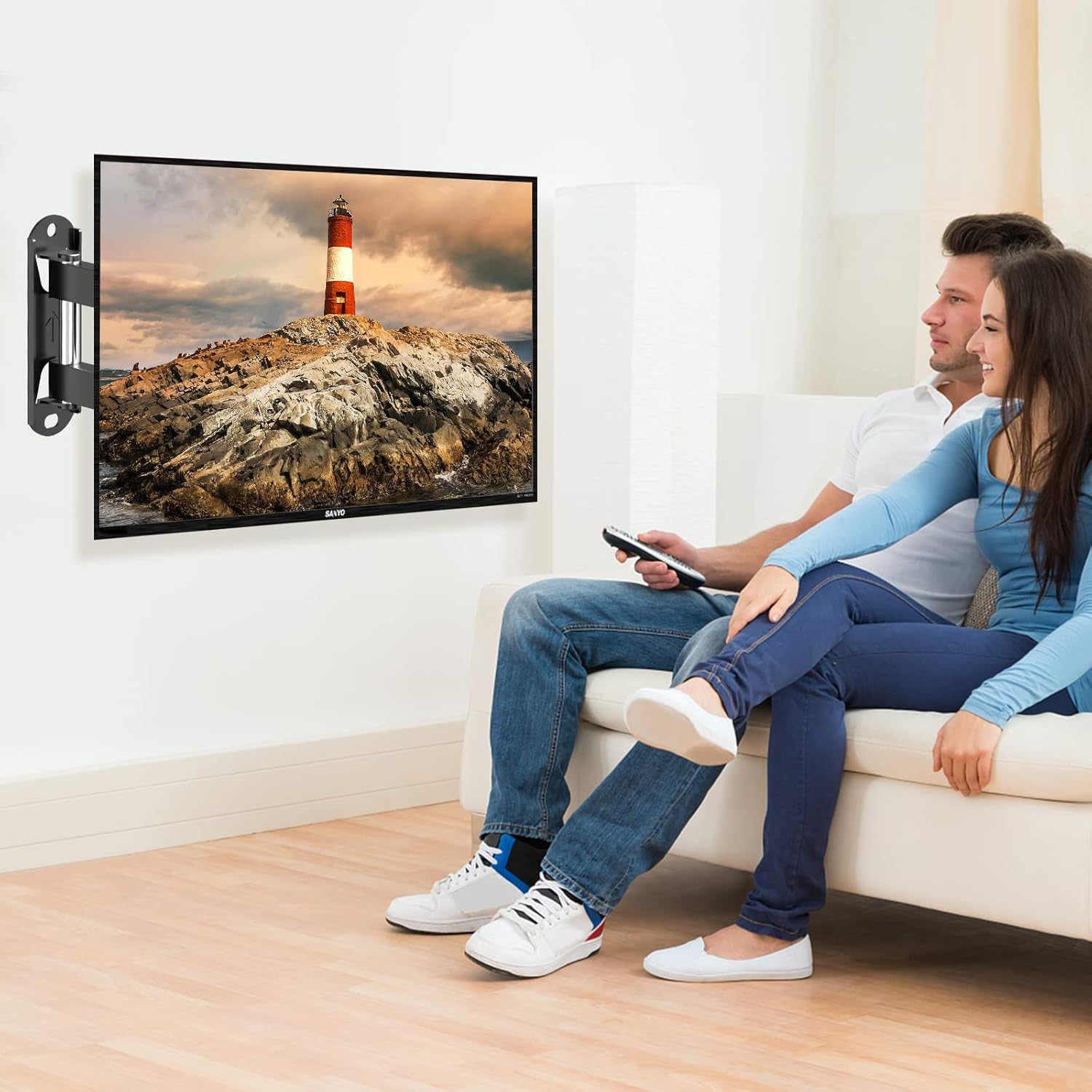 Thumbnail 5 de XINLEI TV-Wandhalterung MA1330 für 13–32 Zoll Monitore – 180° Schwenk, 360° Drehung, 14,25 Zoll Auszug