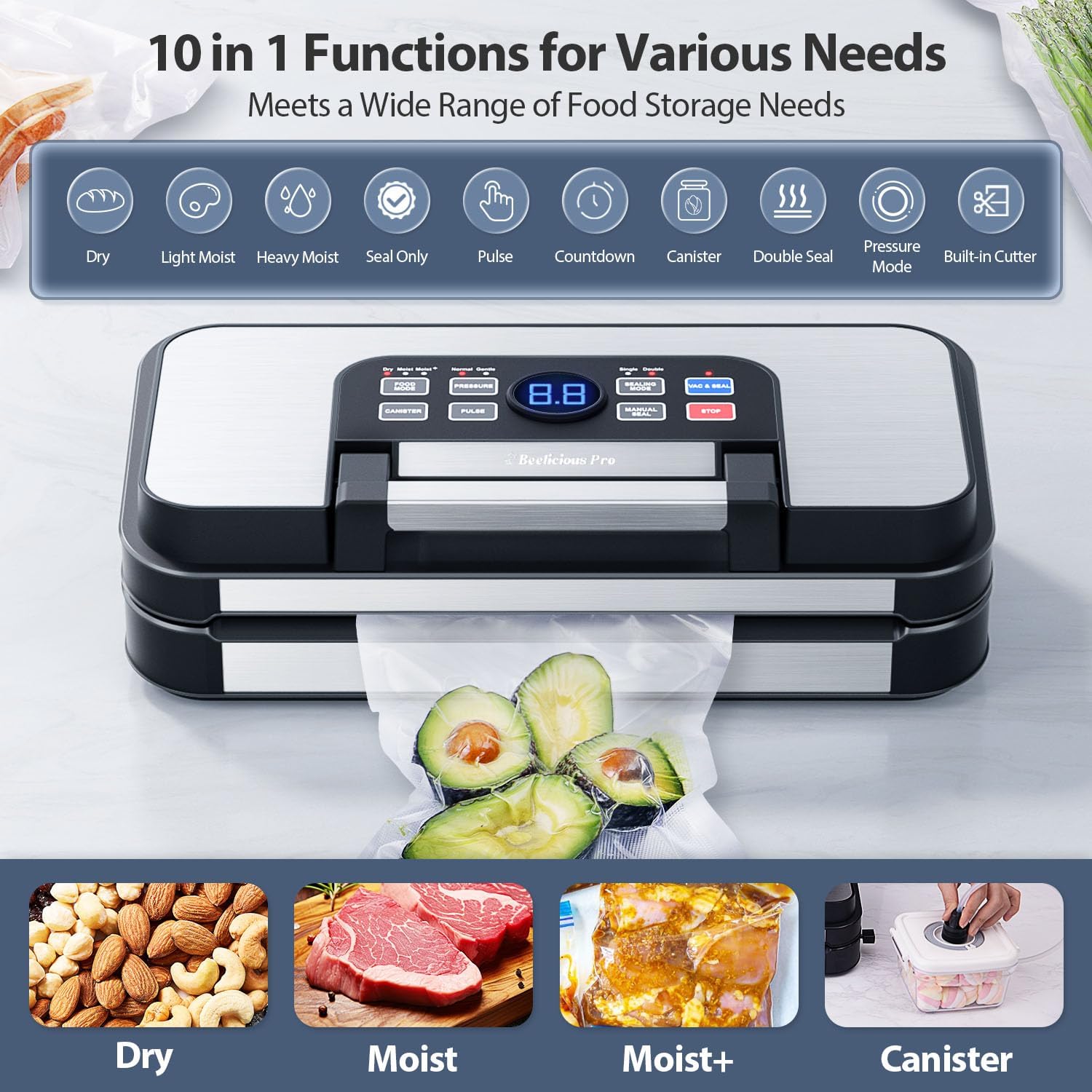 Thumbnail 4 de Beelicious Pro 95Kpa Precision Pro Vacuum Sealer
