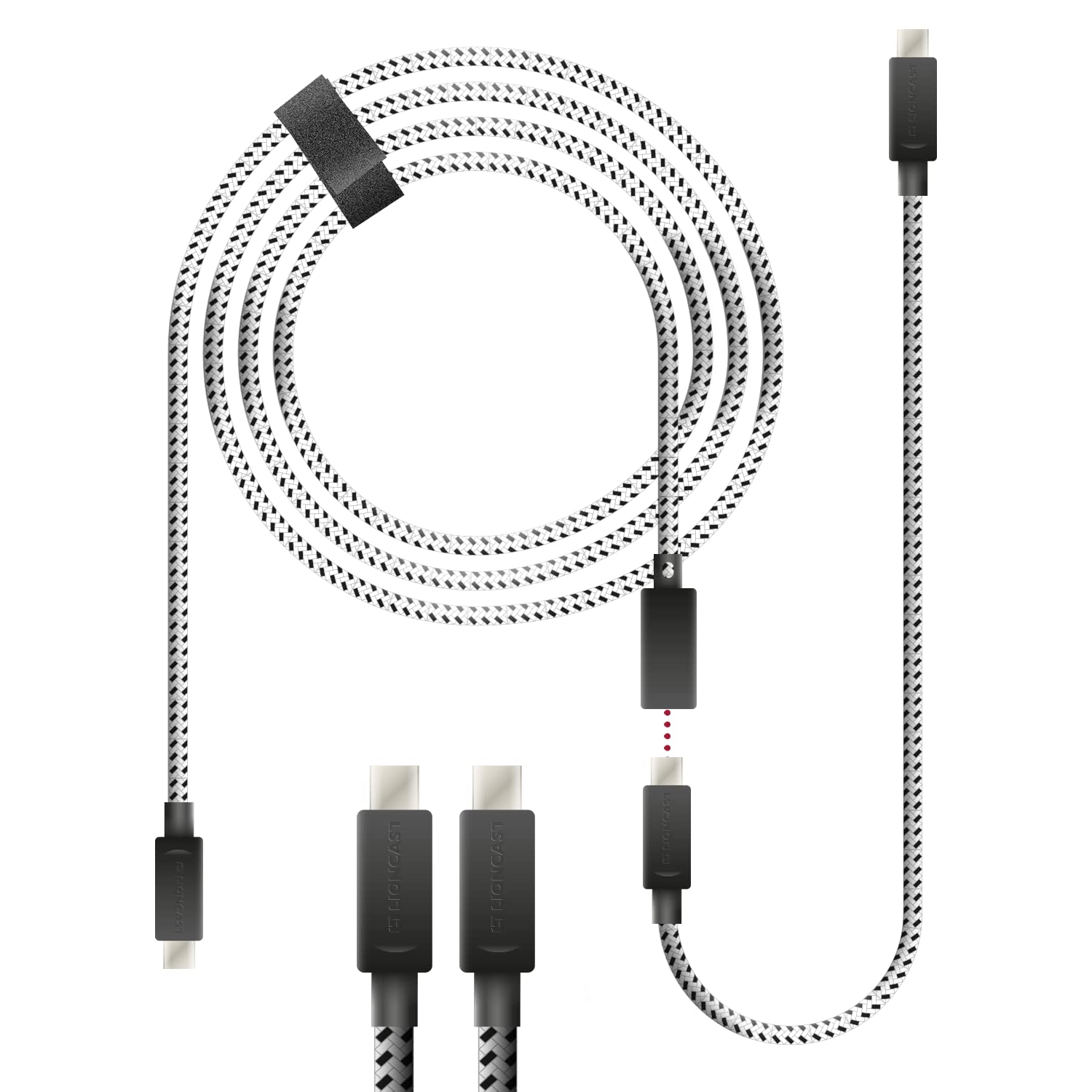 Detalle de Lioncast Ladekabel für PS5 – 4 m DualSense Laden & Spielen mit Nylonmantel