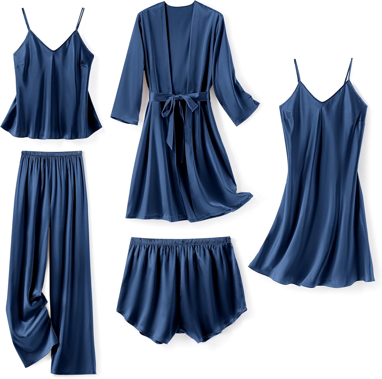 Detalle de SAPJON Silk Pajamas 5-Piece Set