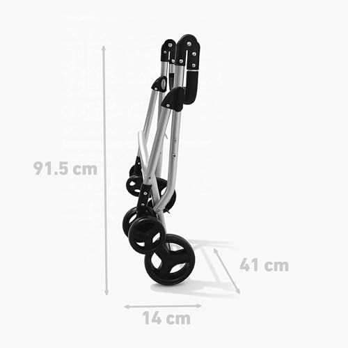 Detalle de Jata HCAR2502 carro de la compra plegable de 4 ruedas con bolsa térmica (40 L)