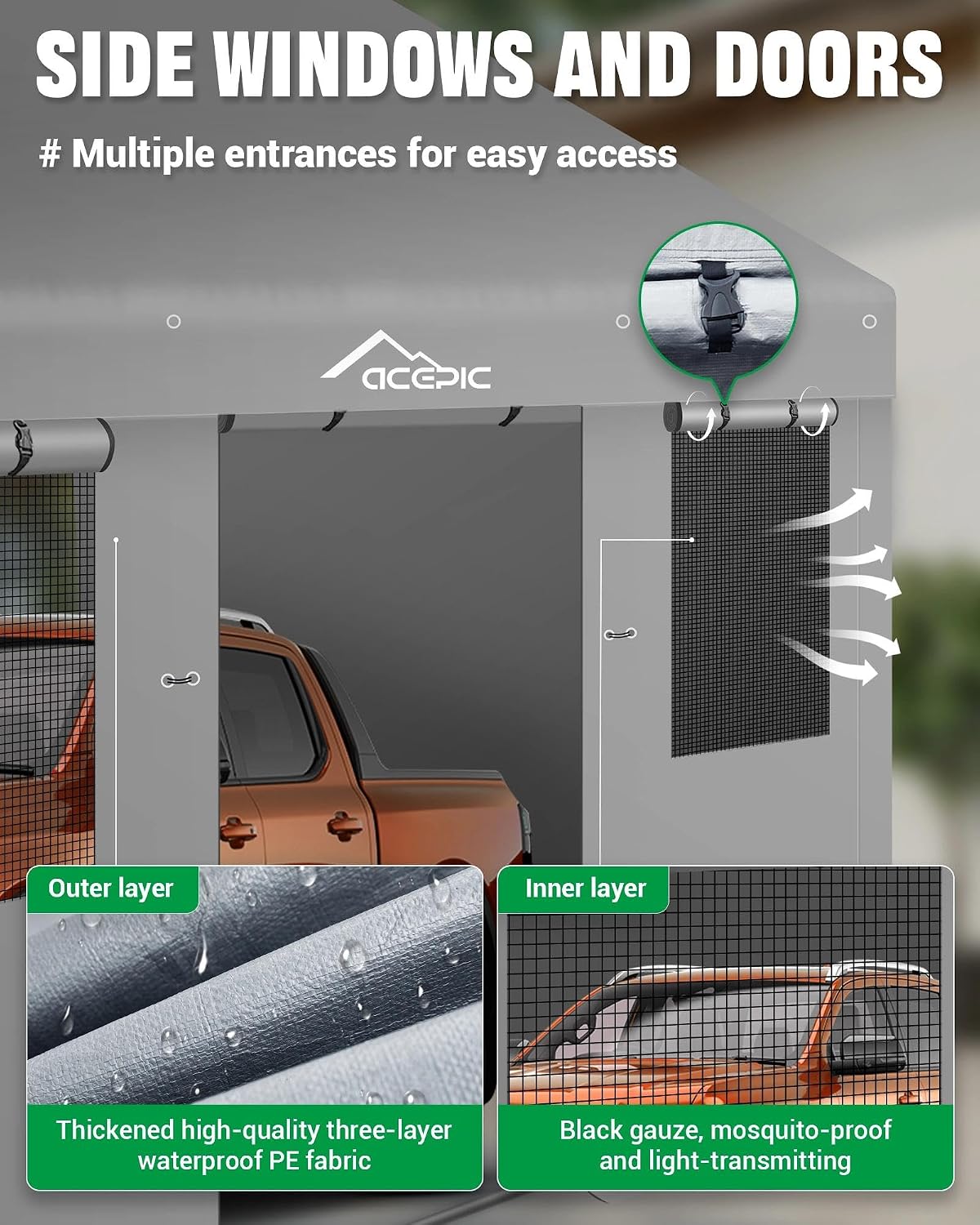 Detalle de ACEPIC Portable Carport 13x20