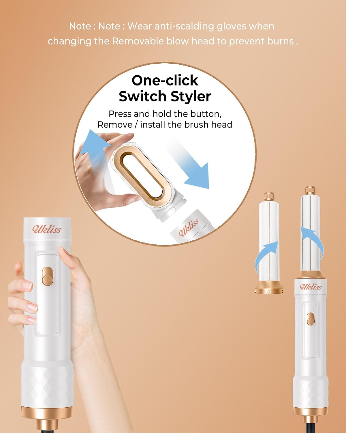 Thumbnail 5 de UKLISS Phon Capelli & Airstyler Pro 6 in 1: styling versatile e accessori intercambiabili per capelli sani