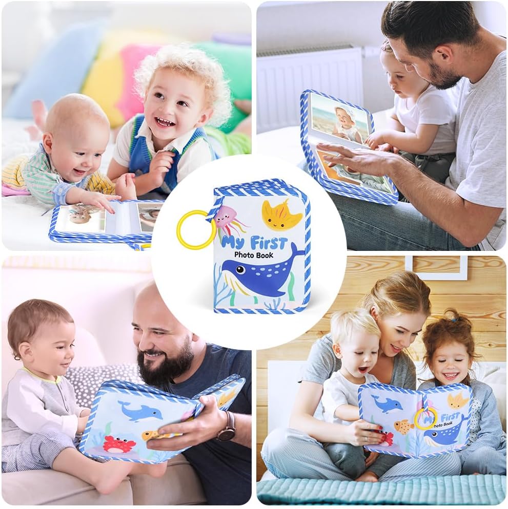 Thumbnail 6 de Aolso Album Nascita per Bambini e Neonati — Libro Fotografico in Tessuto Morbido, 17 Foto-Animali Marini
