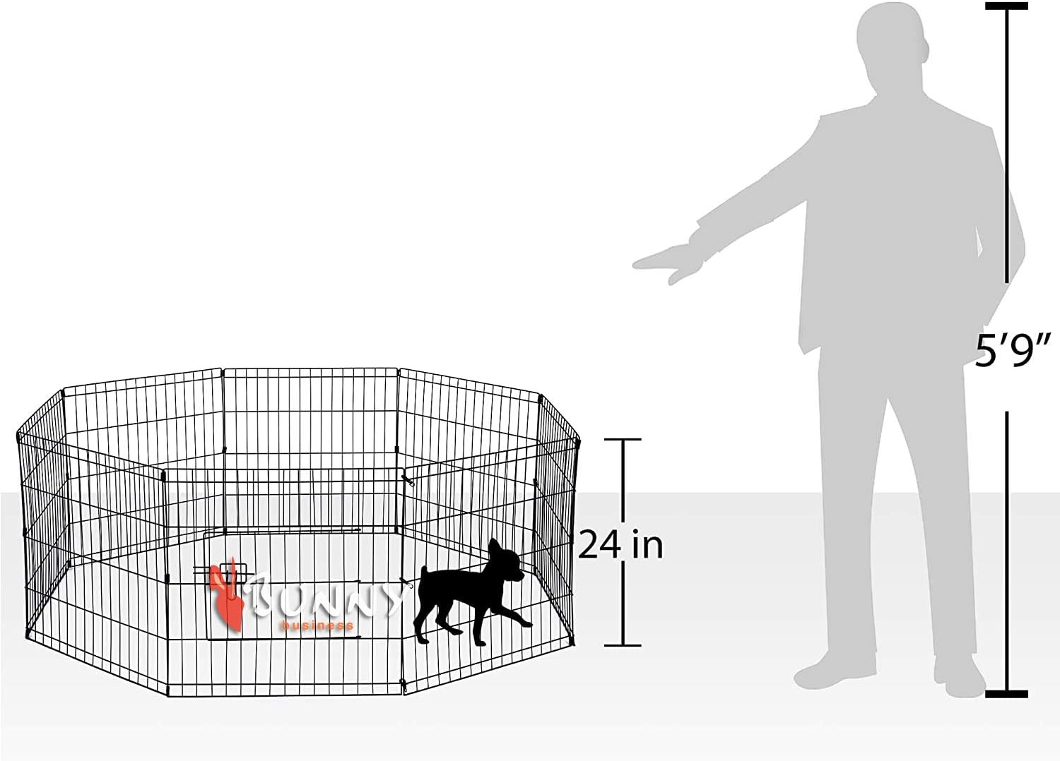 Detalle de Doggy Style 8 Panel Playpen: Foldable Indoor/Outdoor Enclosure for Dogs, Puppies, Cats & Rabbits