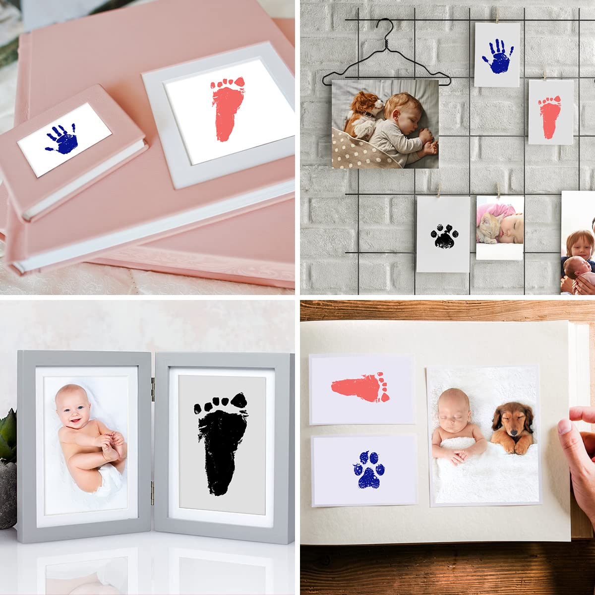 Thumbnail 6 de Vicloon Baby Abdruck Set – Hand- und Fußabdruck mit Clean-Touch Technologie, 3x Stempelkissen und 6 Druckkarten