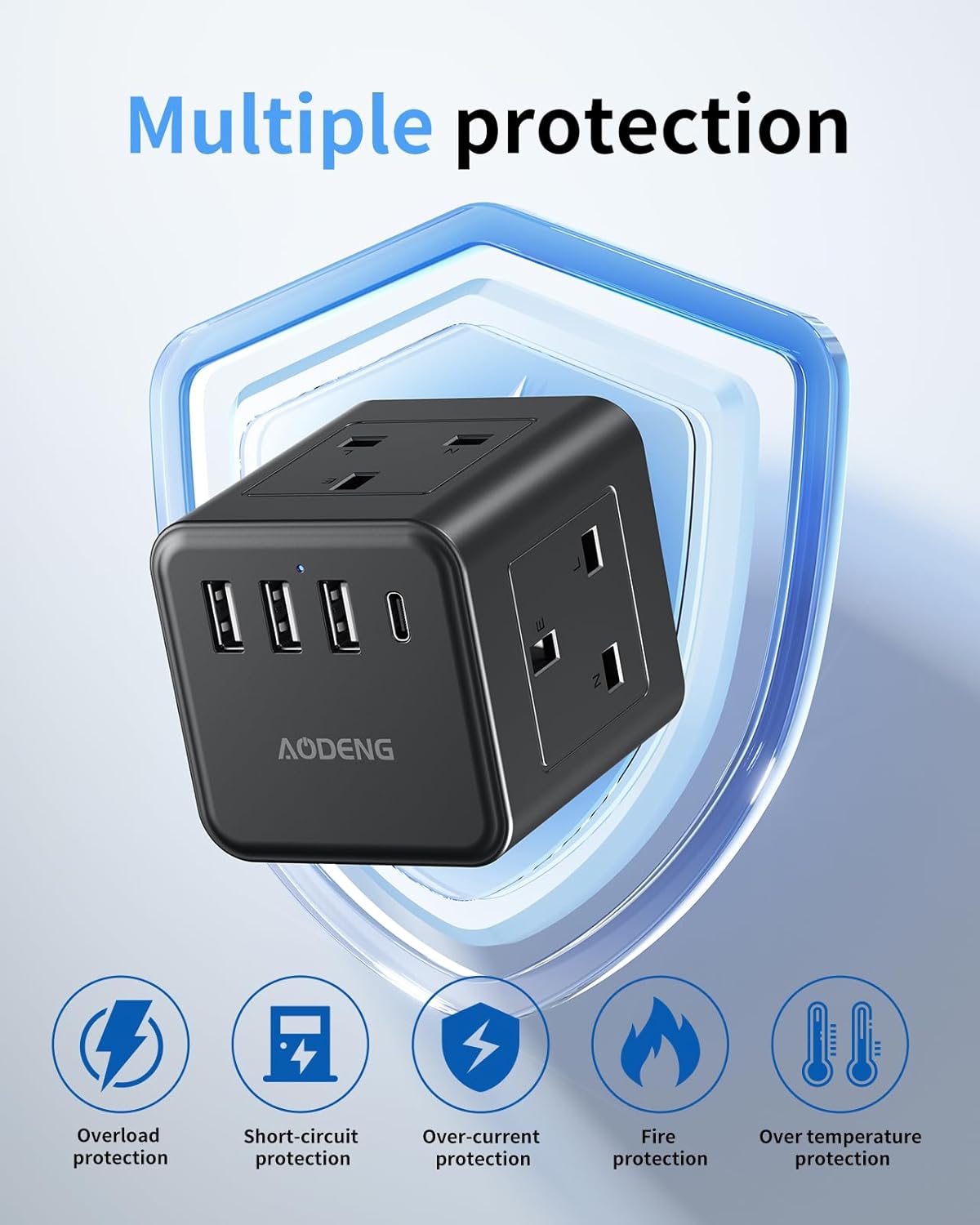 Detalle de Extension Lead with 4 USB Slots 1.5M