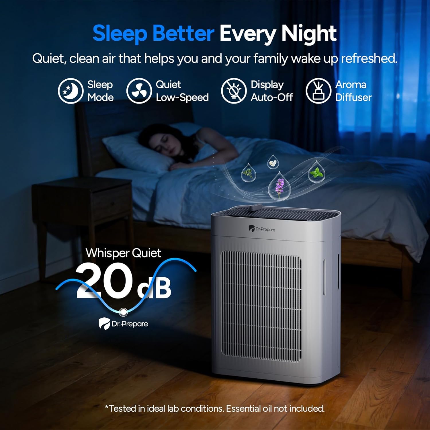 Thumbnail 6 de Dr.Prepare H13 True HEPA Air Purifier for Home – Double-Sided Intake, Pet Mode & Quiet Sleep