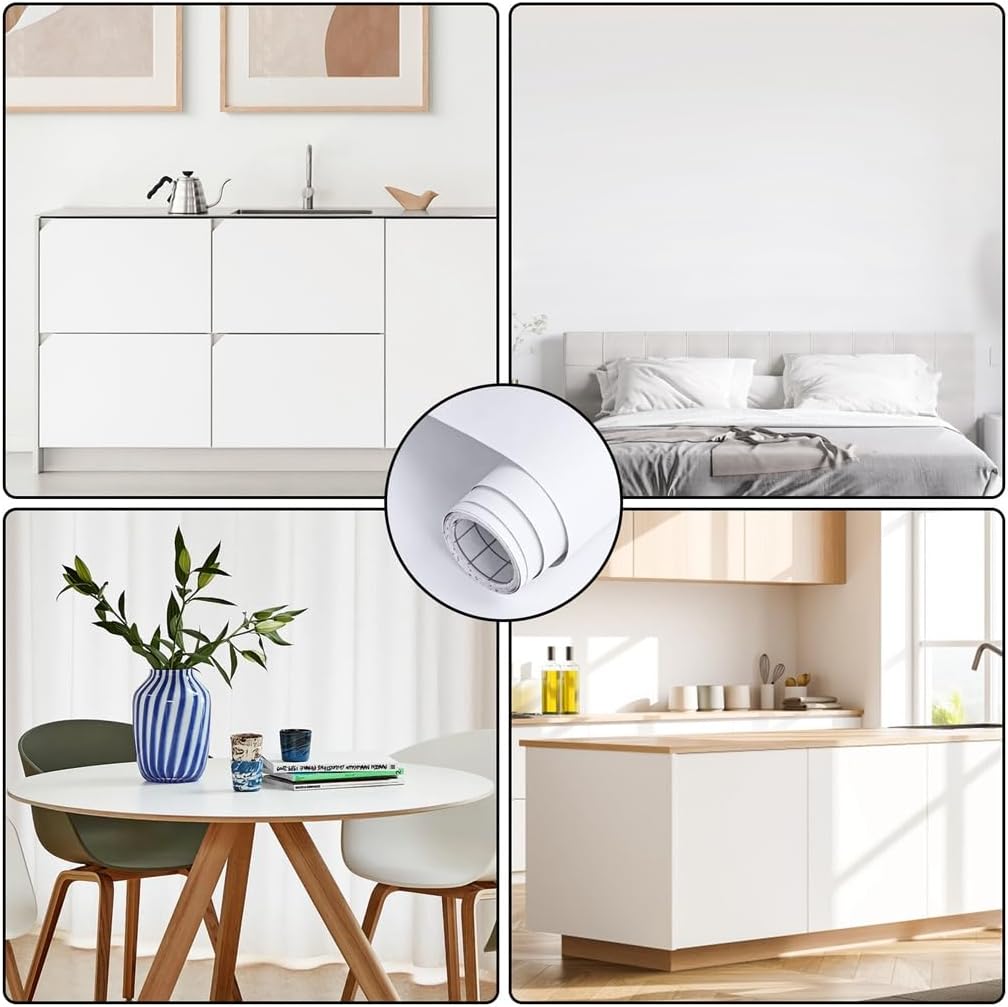 Thumbnail 4 de Arthome Matte White Contact Paper | Peel-and-Stick Vinyl for Counters, Cabinets and Walls