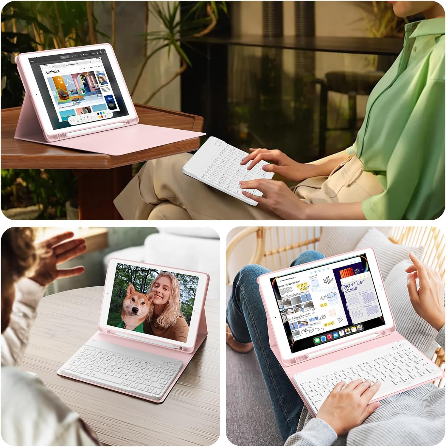 Thumbnail 6 de KVTVOU Case with Detachable Bluetooth Keyboard for iPad 10.2-inch
