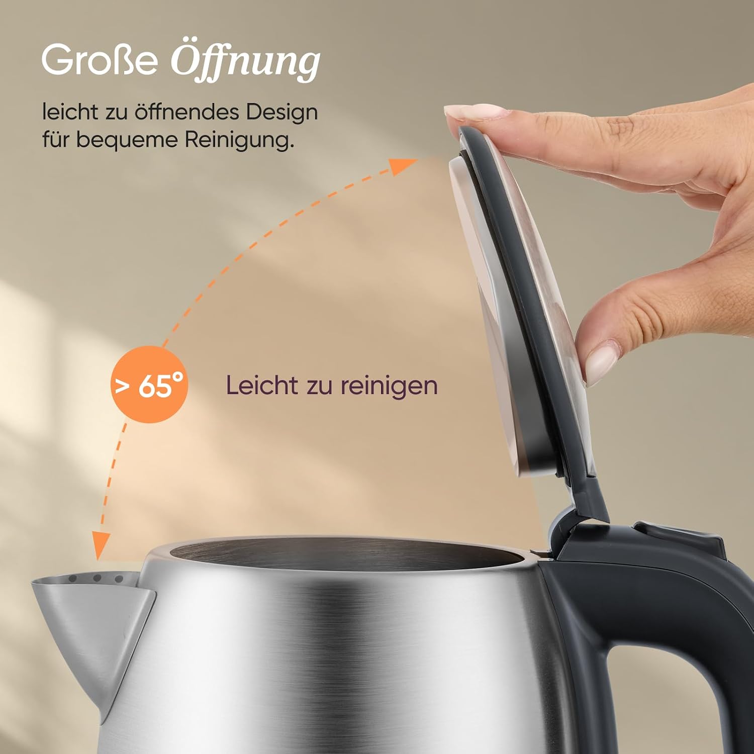 Detalle 1 de COSORI Wasserkocher Edelstahl 1,7 L 🍵