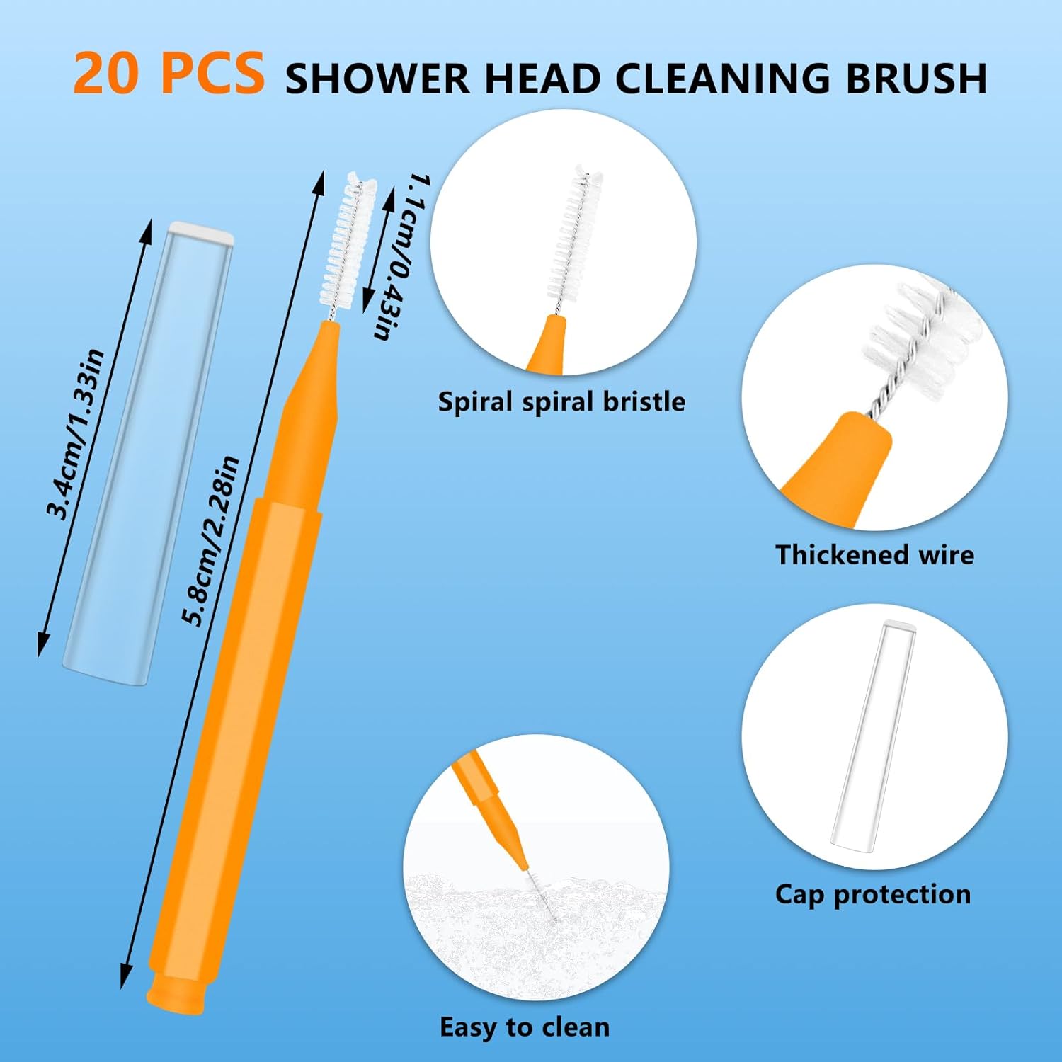 Thumbnail 1 de Bcautay 20pc Shower Head Cleaner Picks