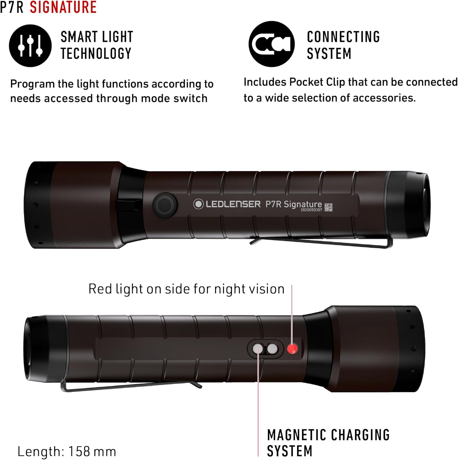 Thumbnail 5 de Ledlenser P7R Signature (2020) rechargeable torch with 2000 lm output, IP68 protection and Smart Light modes