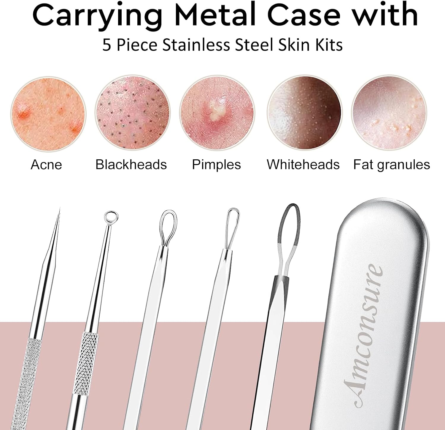 Detalle de Amconsure 6028 Facial Steamer with Nano-Ionic Warm Mist and 5-Piece Skin Kit