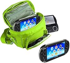 Detalle de Orzly Game & Console Travel Bag for Sony PSP (GO/Vita/1000/2000/3000) – Green