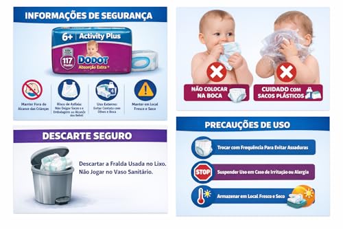 Detalle 2 de Dodot Activity Plus Pañales Talla 6+ (14–19 kg), Extra Absorción – Pack 117 unidades + Toallitas de regalo