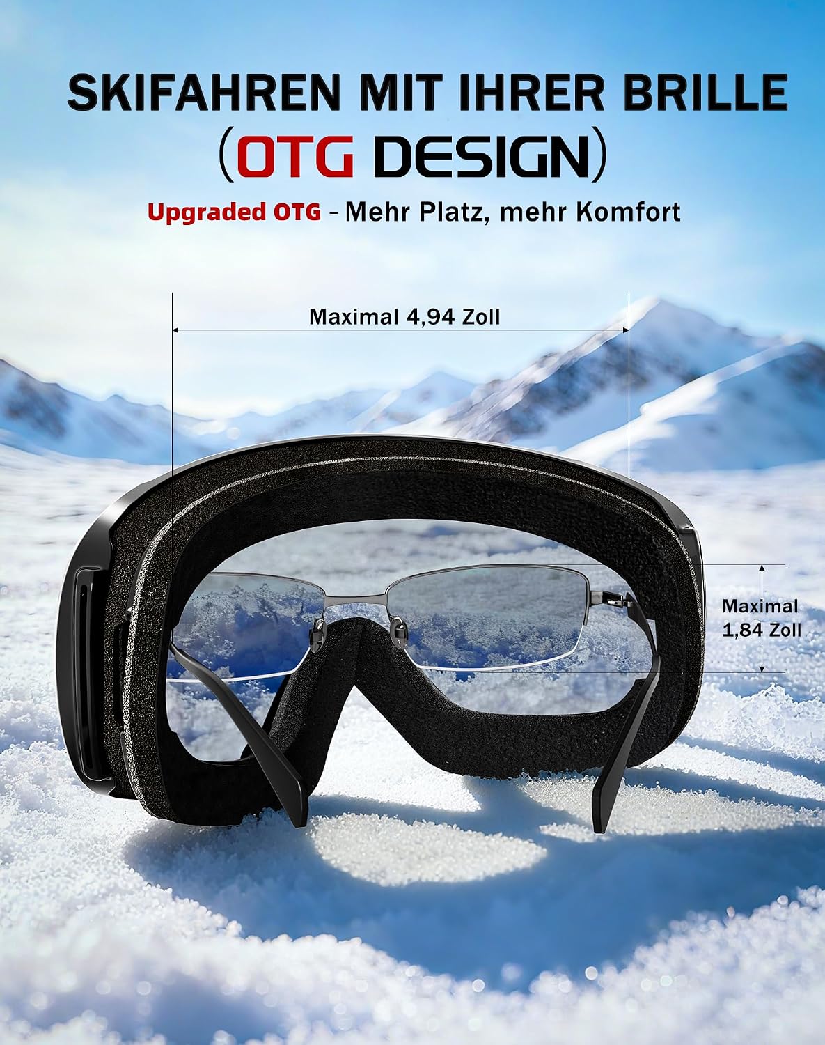 Thumbnail 4 de Innerking Skibrille OTG für breite Gesichter