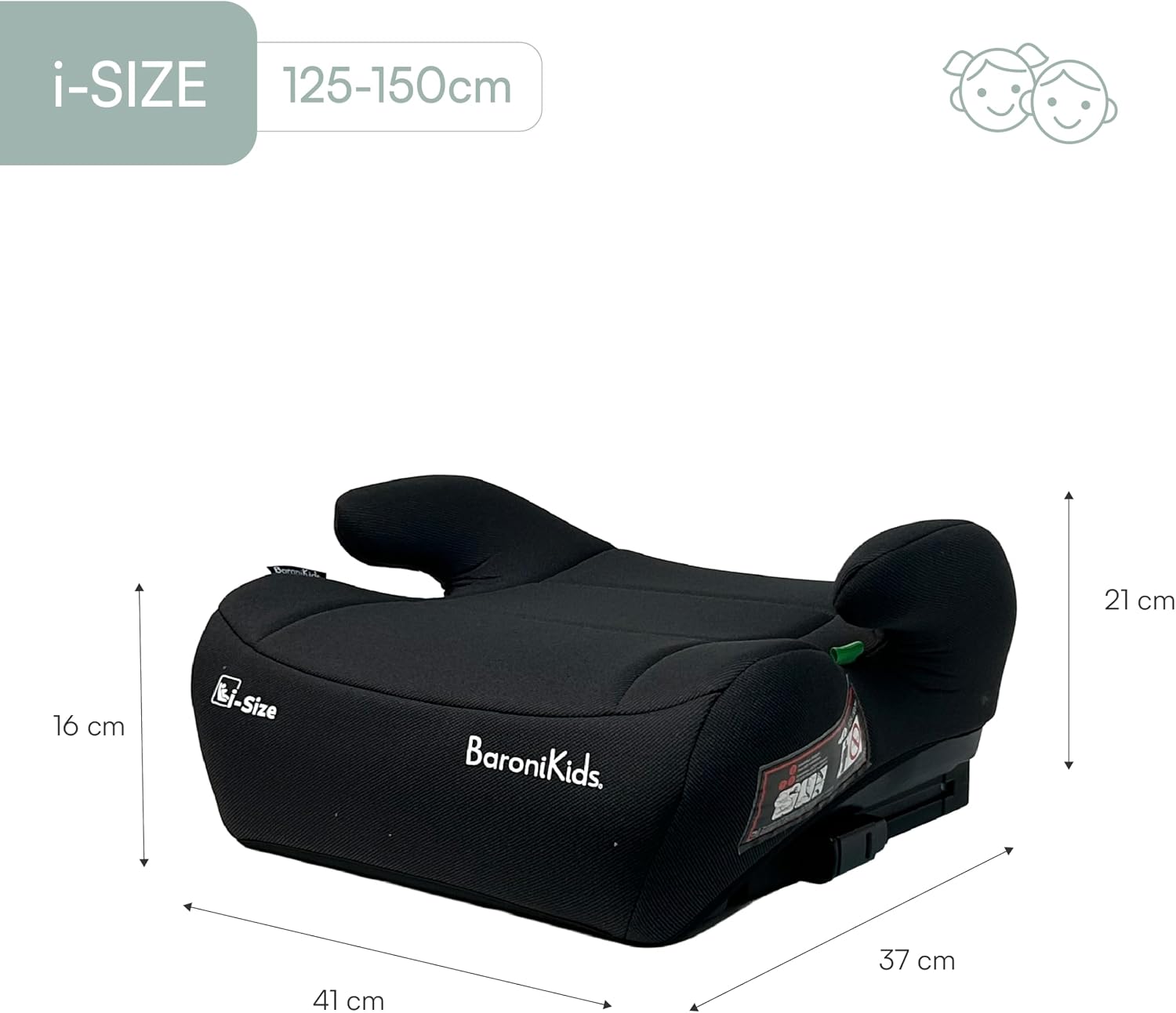 Thumbnail 2 de Baroni Kids Rialzino Auto i-Size 125-150 cm: seduta imbottita, rivestimento lavabile e Isofix — compatto e sicuro