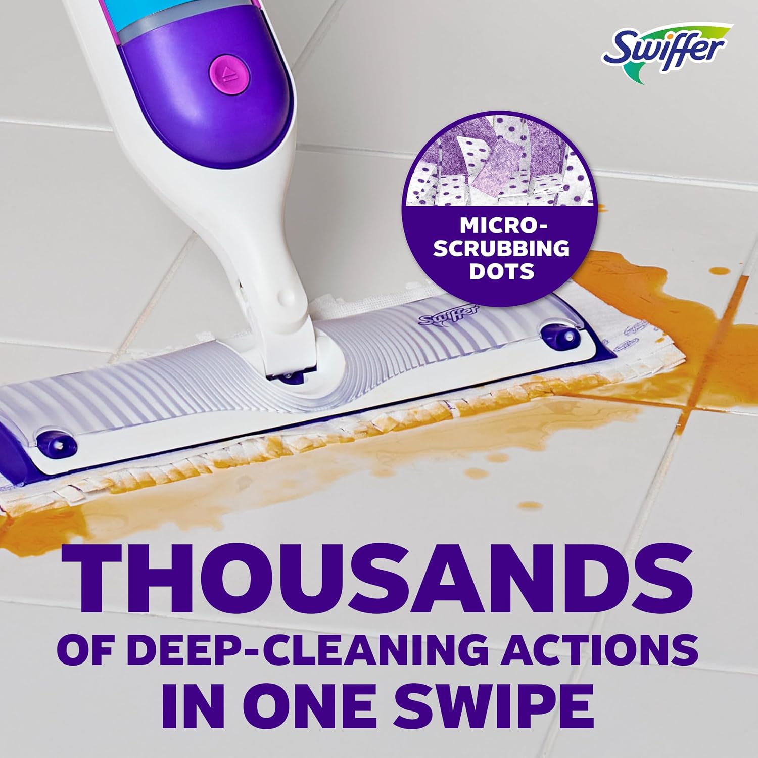 Detalle 2 de Swiffer PowerMop Multi-Surface Mopping Pad Refills (11 Count) for Floor Cleaning