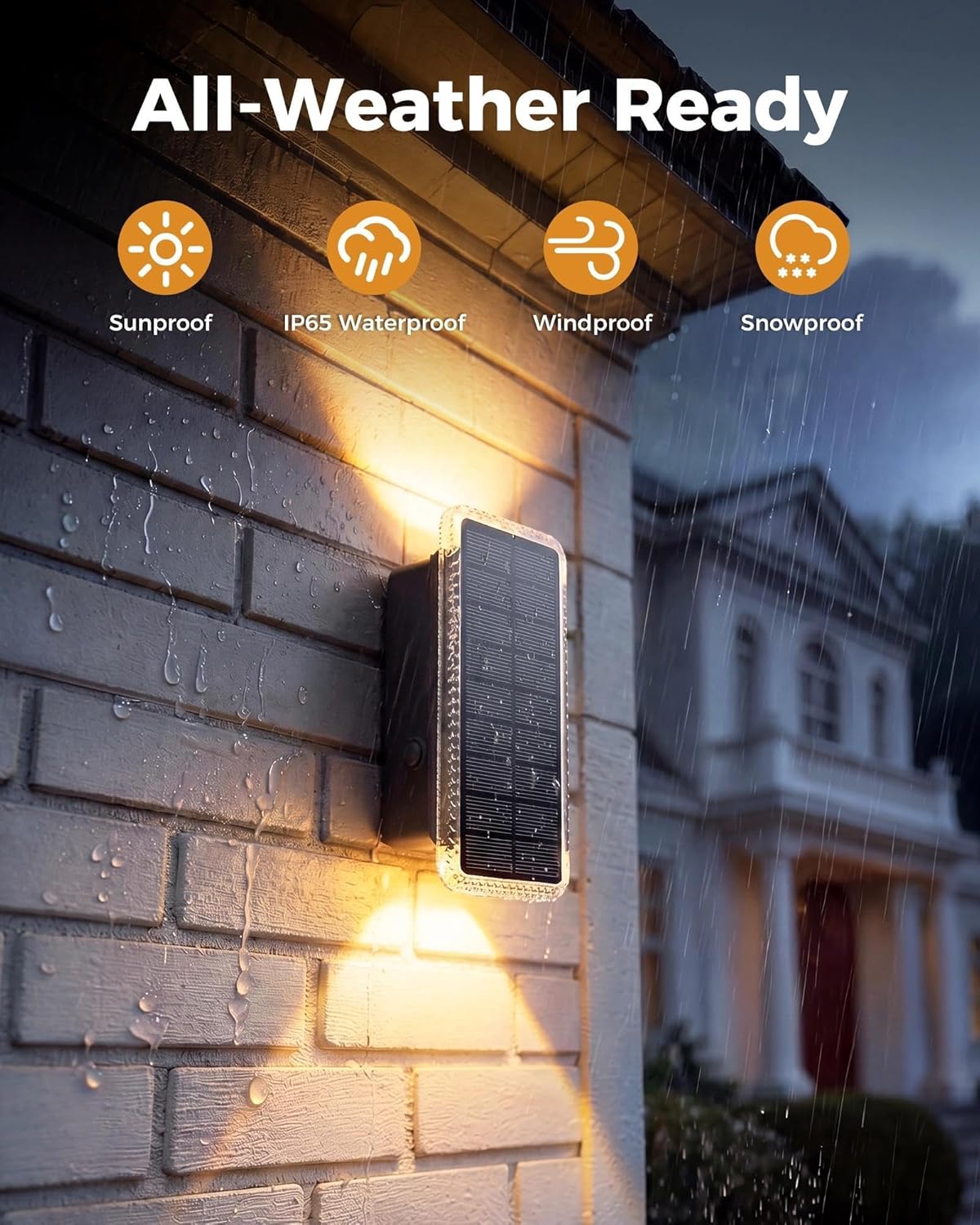 Thumbnail 4 de Vighep Solar Fence Lights Outdoor Garden (4 Pack) Up & Down Wall Lights with 5 Colour Temperatures