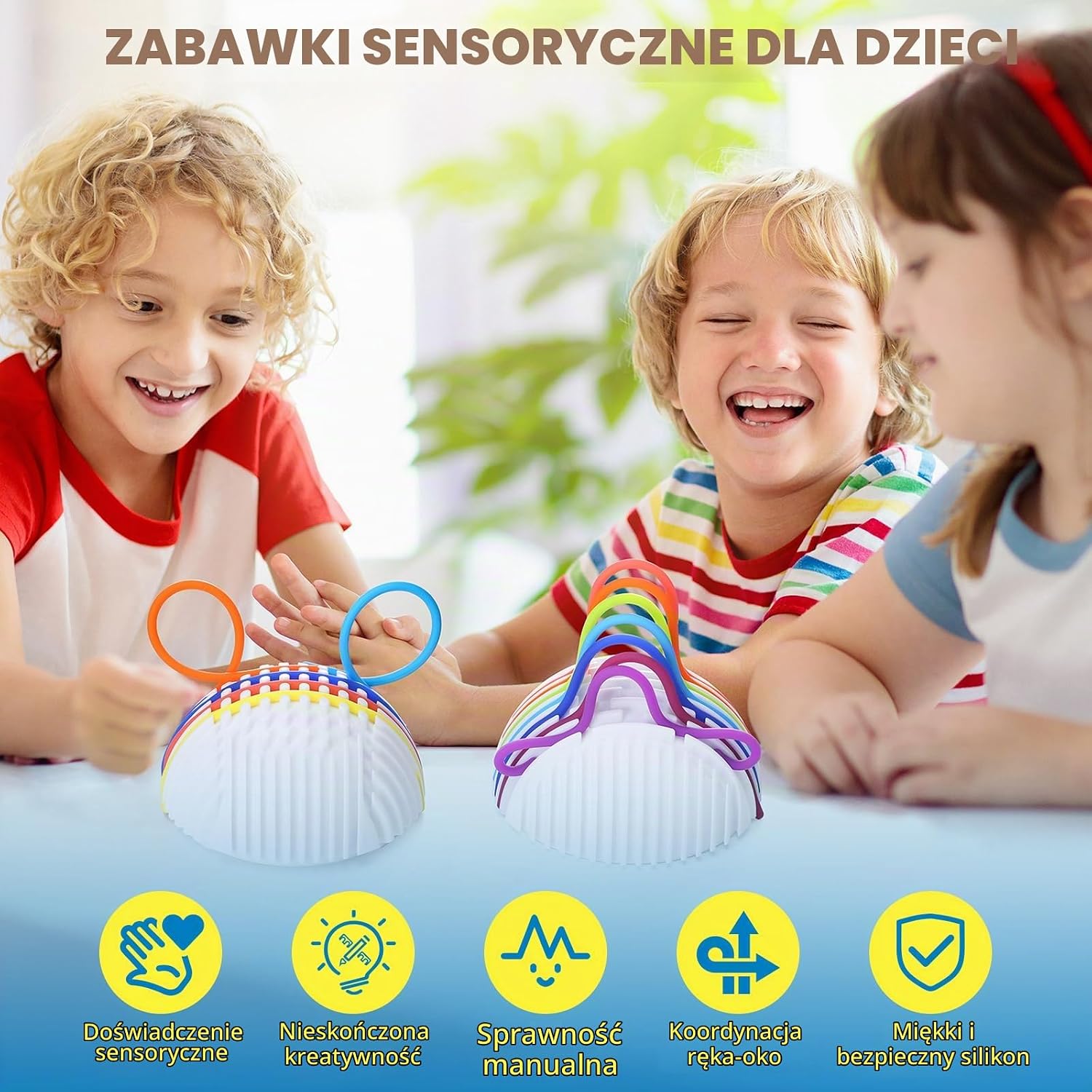 Detalle 2 de InemzTal TOY22 – silikonowa zabawka sensoryczna z 16 drążkami do liczenia
