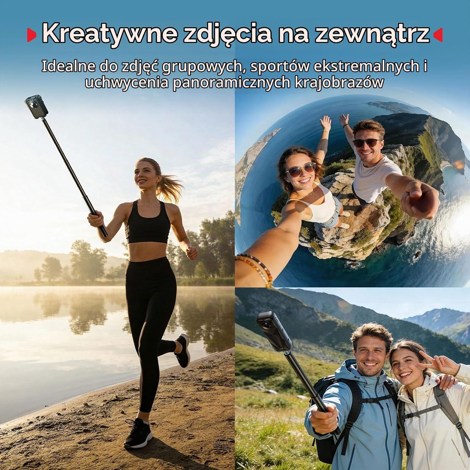 Detalle de SMALLRIG 5270 niewidoczny kijek do selfie 150 cm do kamer 360°