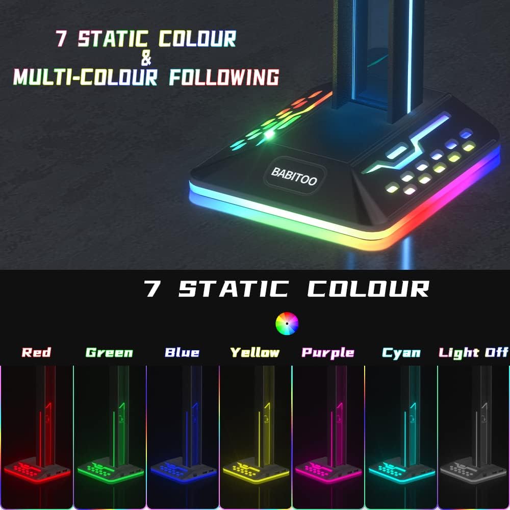 Thumbnail 2 de RGB Headphone Stand for Gamers