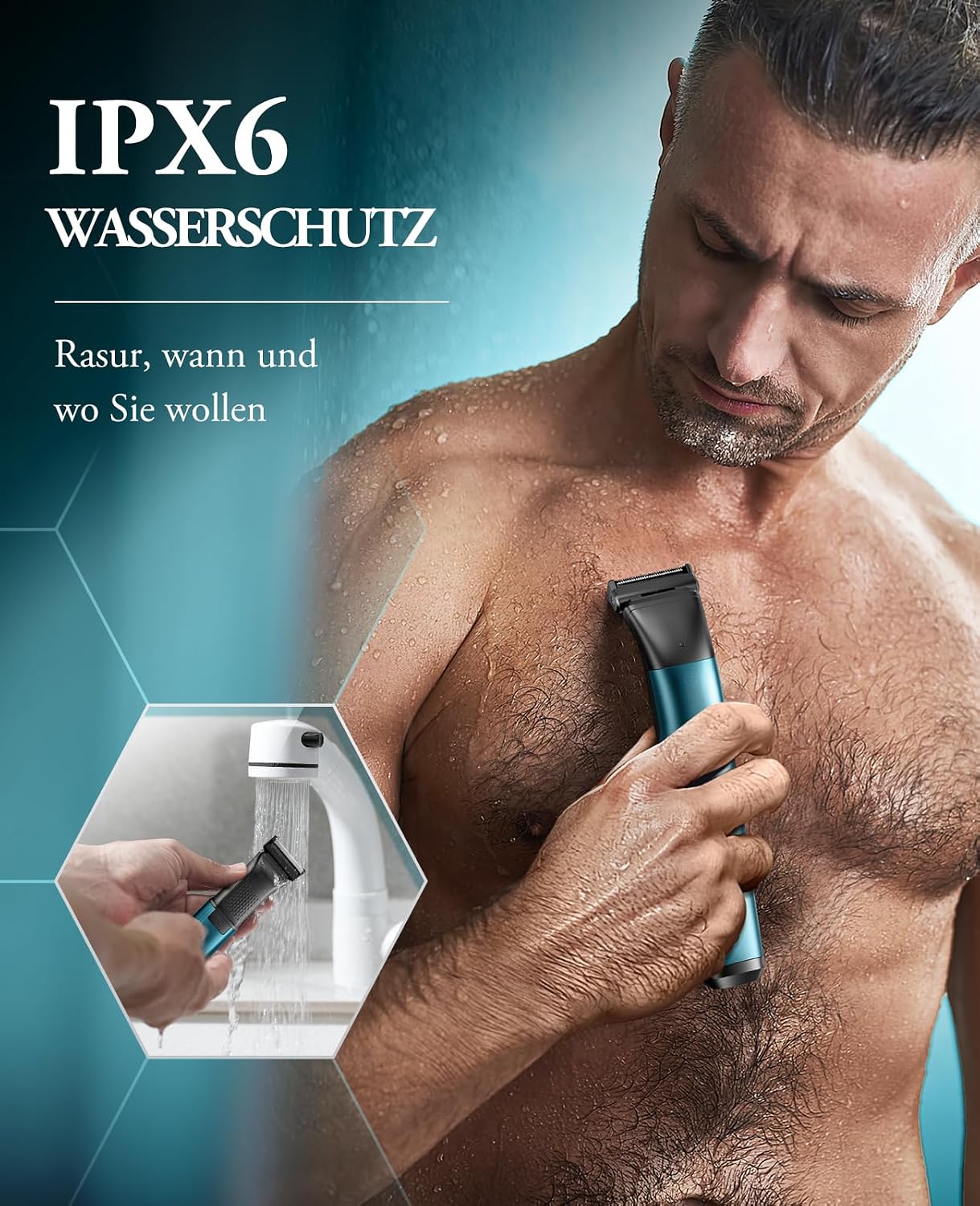 Thumbnail 4 de kensen Intimrasierer Mann 2-in-1 Körperrasierer