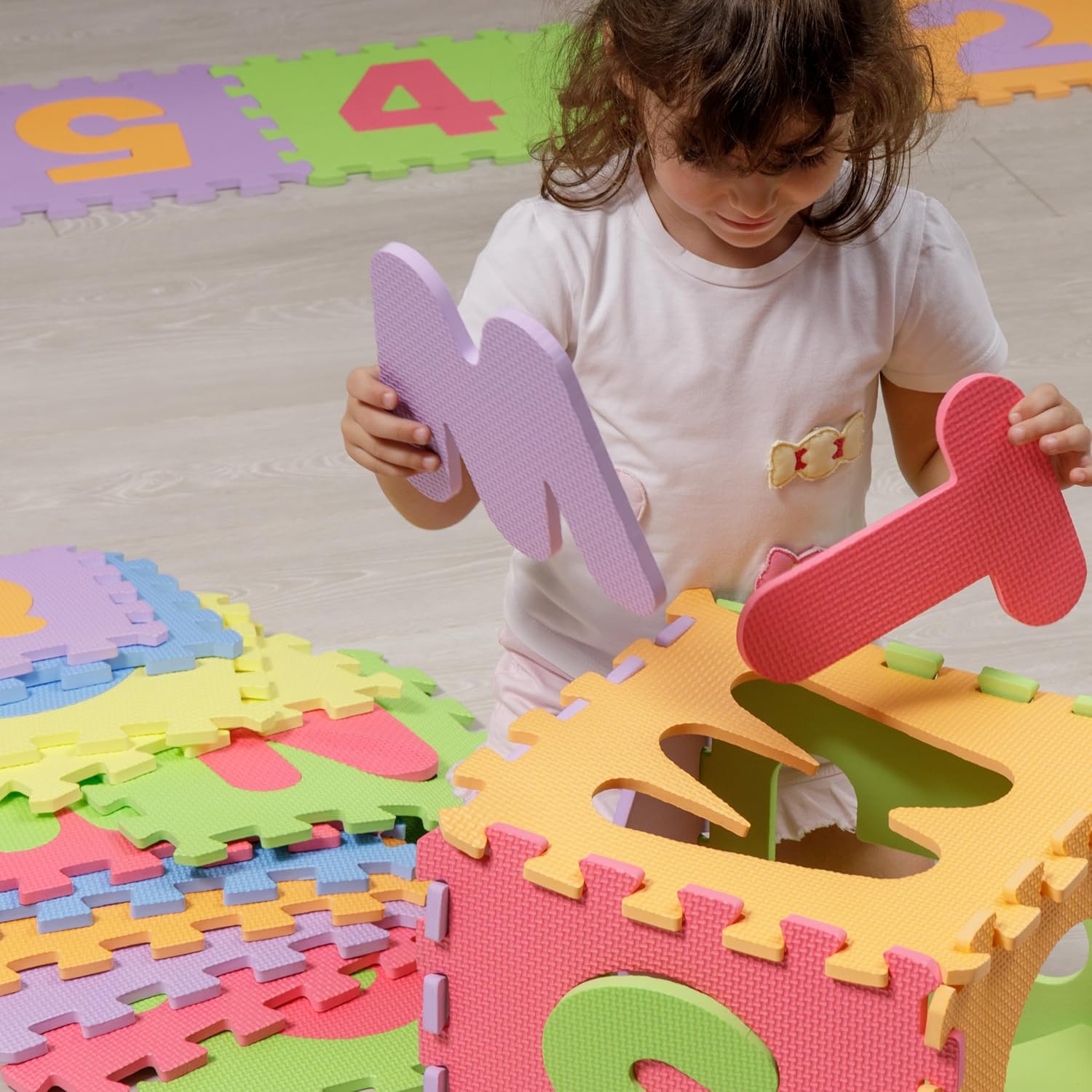 Thumbnail 1 de Baroni Toys tappeto puzzle componibile in EVA da 26 pezzi (numeri rimovibili) 30x30 cm