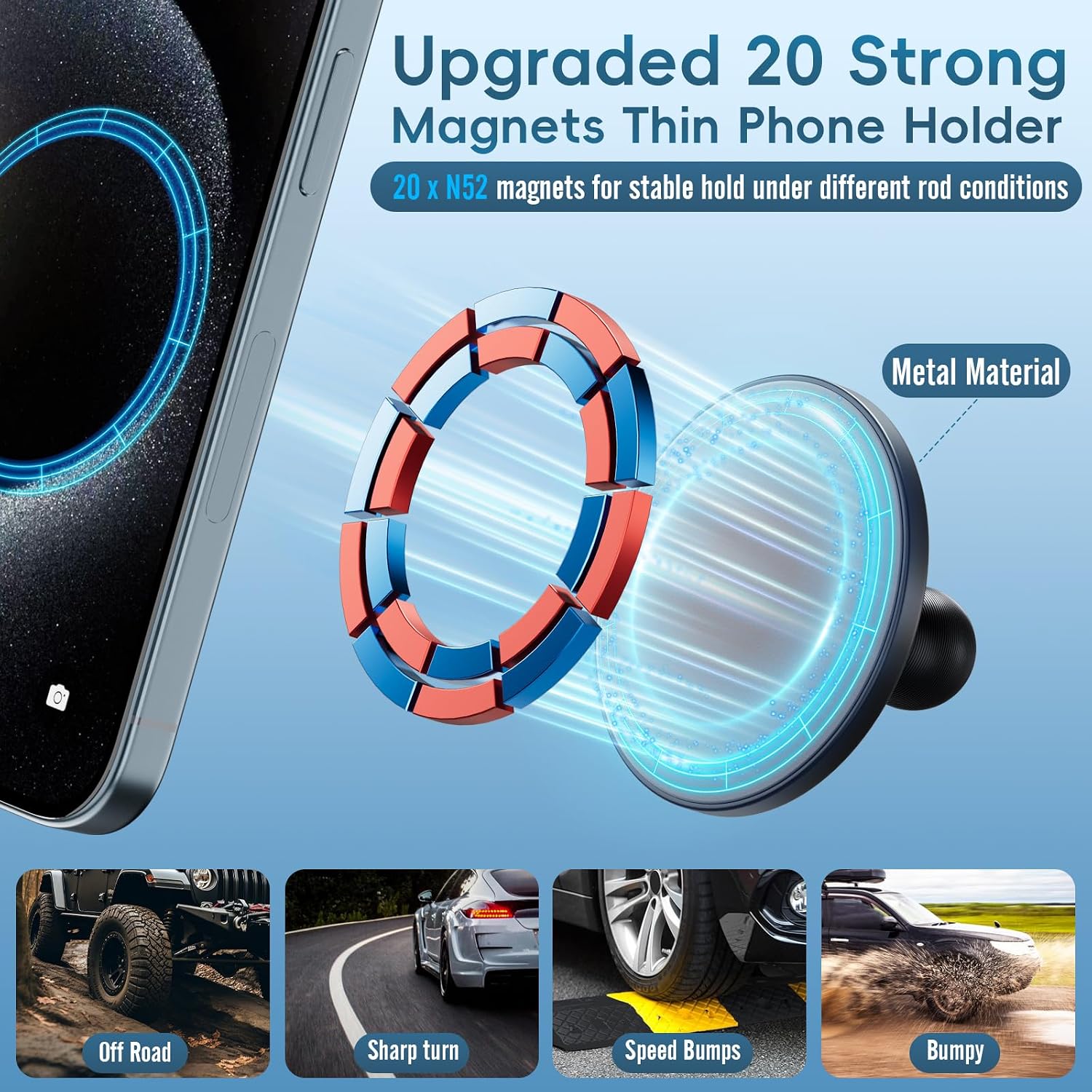 Thumbnail 1 de Car Vent Magnetic Phone Mount for Ford F-Series (2021–2026) and Super Duty