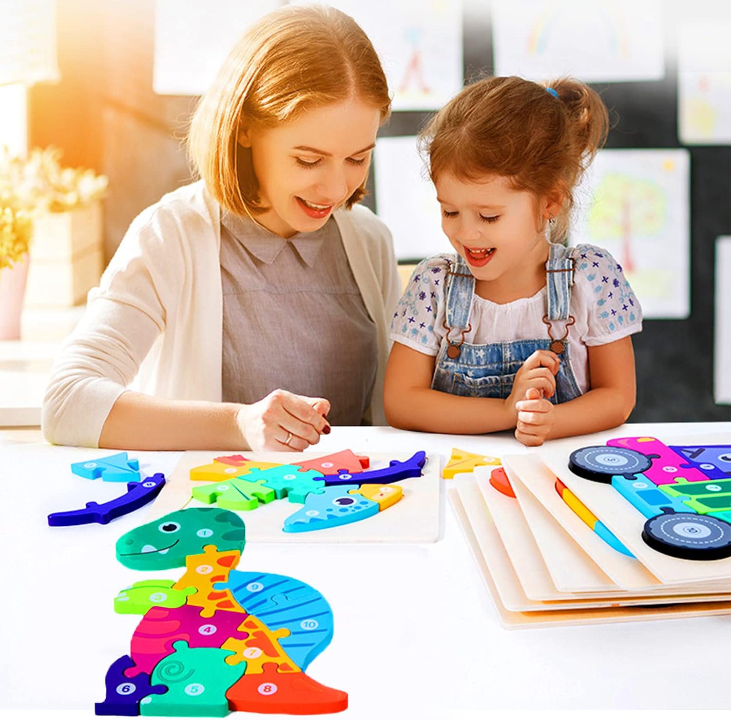 Thumbnail 1 de HUADADA Toddler Puzzles 4 Pack Learn & Play