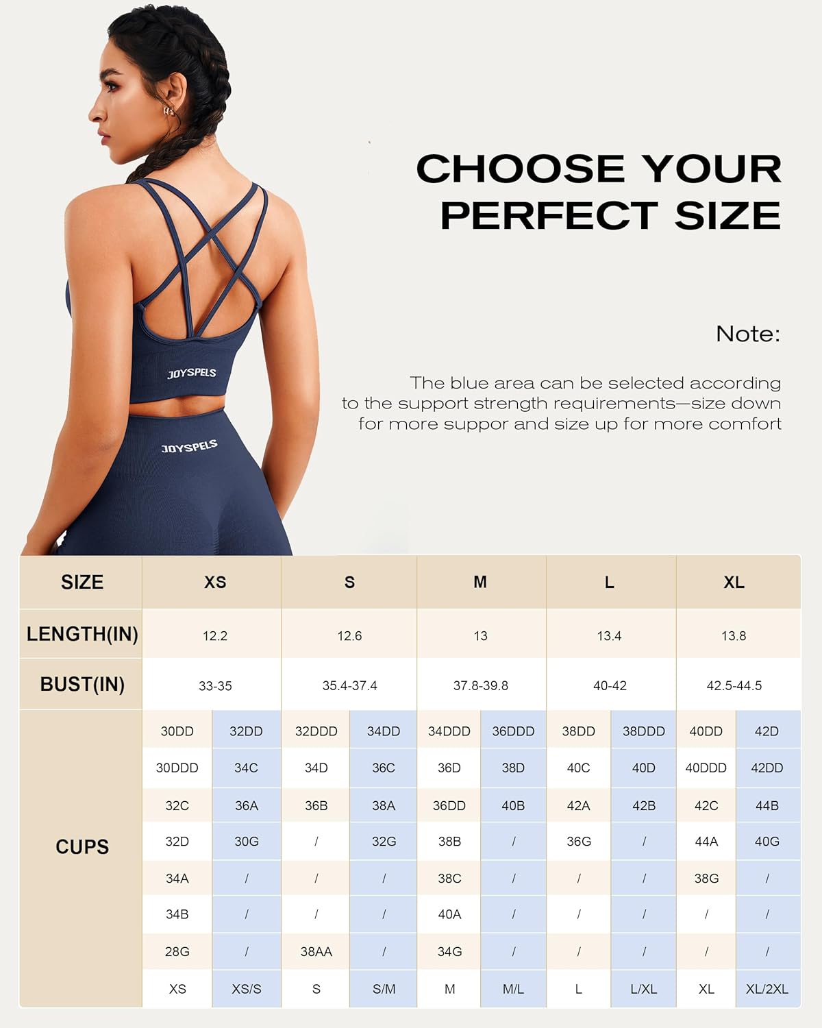 Thumbnail 5 de JOYSPELS seamless sports bra with 4-way stretch