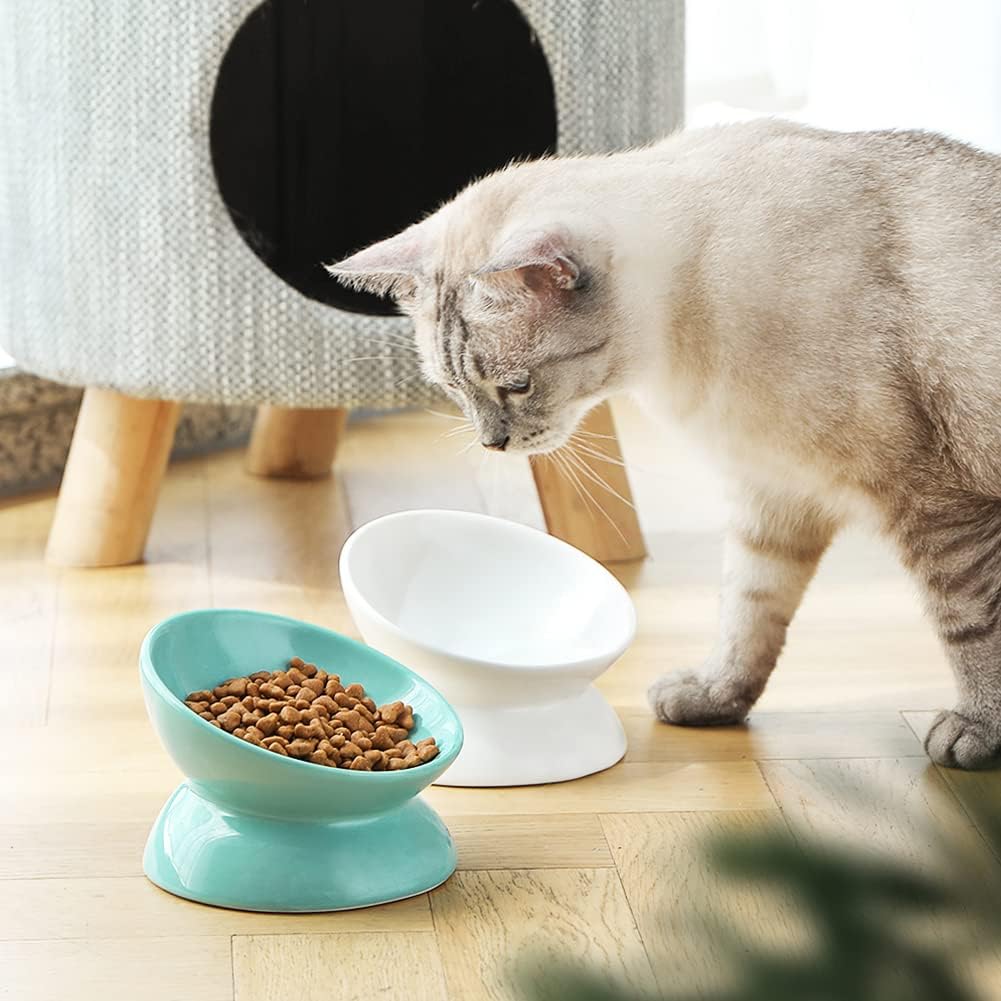 Detalle de Sweejar Home slanted cat bowls 140ml