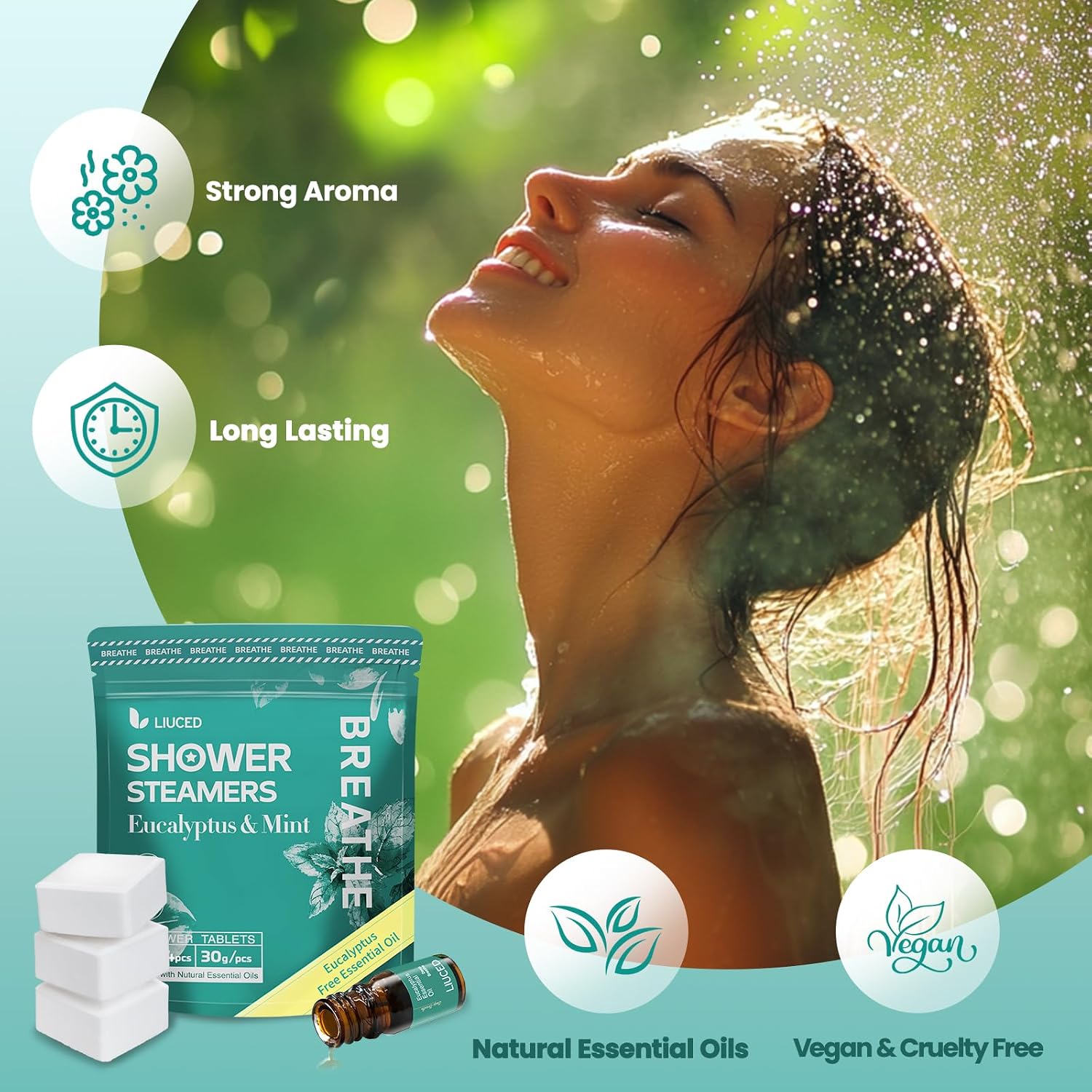 Detalle de 14+1 Eucalyptus Mint Shower Steamers Set