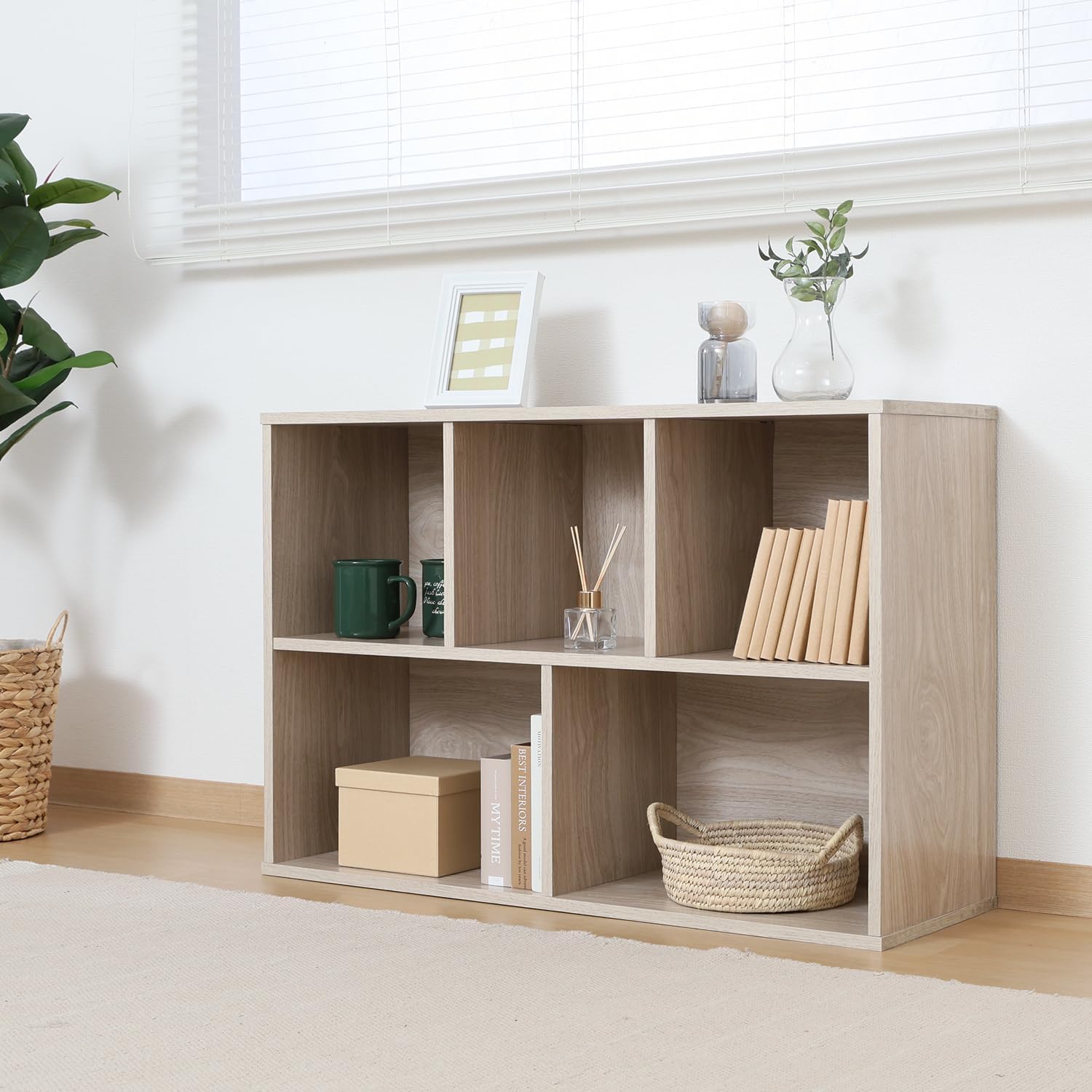 Detalle de 不二貿易 43881 カラーボックス 幅59×奥行29.5×高さ89cm アッシュグレー