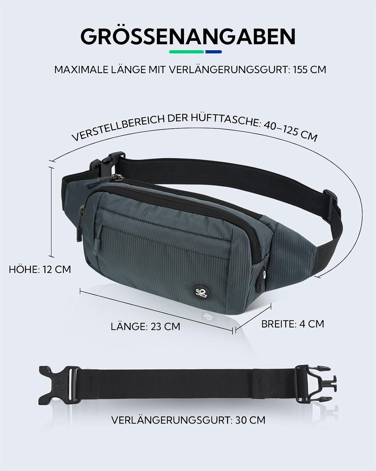 Detalle 2 de WATERFLY Bauchtasche Hüfttasche Herren Damen: Klein Gürteltasche Sport Bum Hip Bag Männer Frauen Waist Fanny Pack mit Verlängerungsgurt für Reise Wandern Hundetraining Outdoor Königsblau
WATERFLY Bauchtasche Hüfttasche Herren Damen…