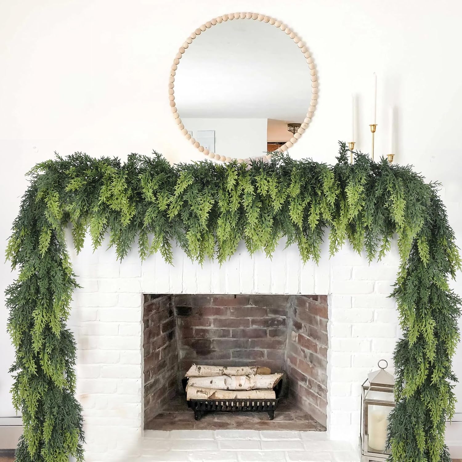 Fomlily 6Ft Cedar Garland for Mantel 🎄