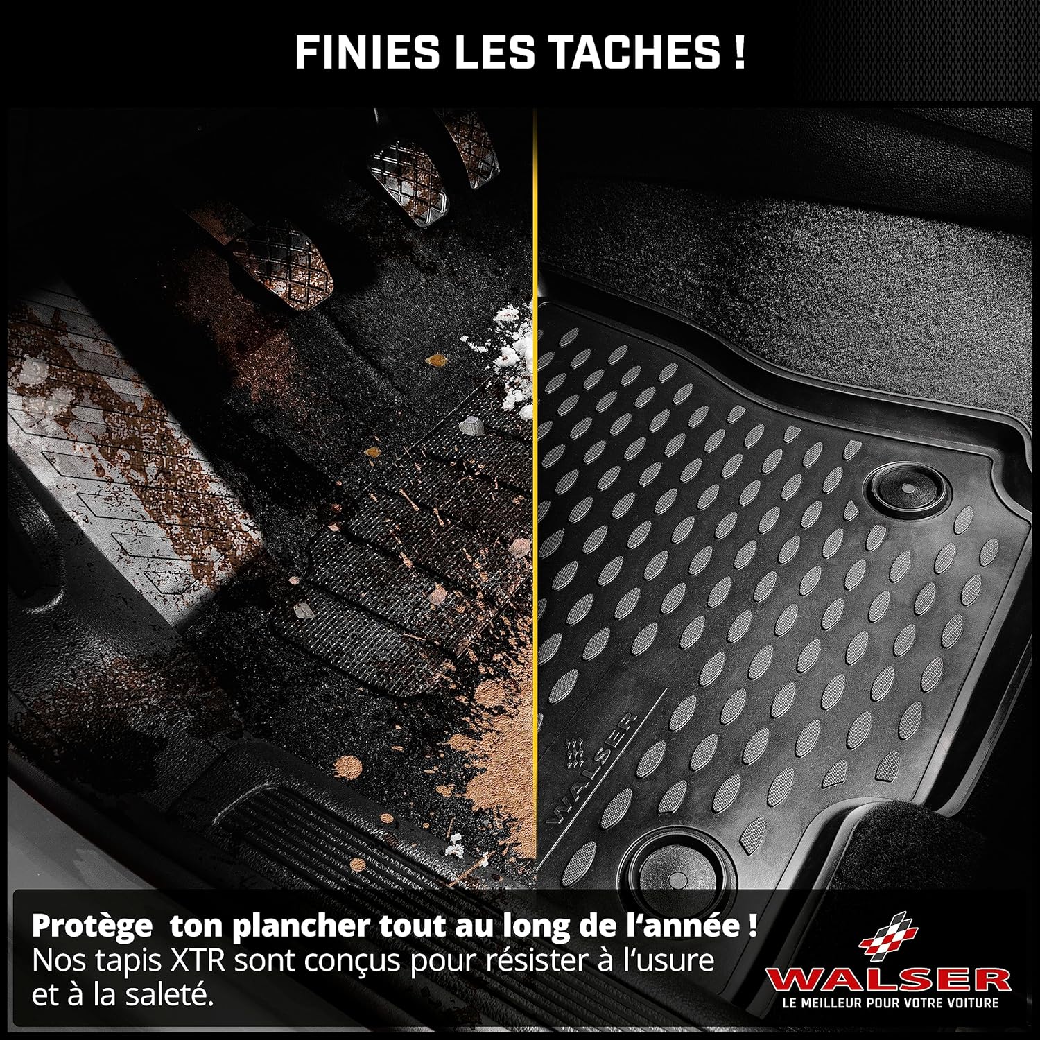 Thumbnail 1 de Tapis de sol sur mesure Walser XTR en caoutchouc (TPE) pour VW Touareg II 2010-2018