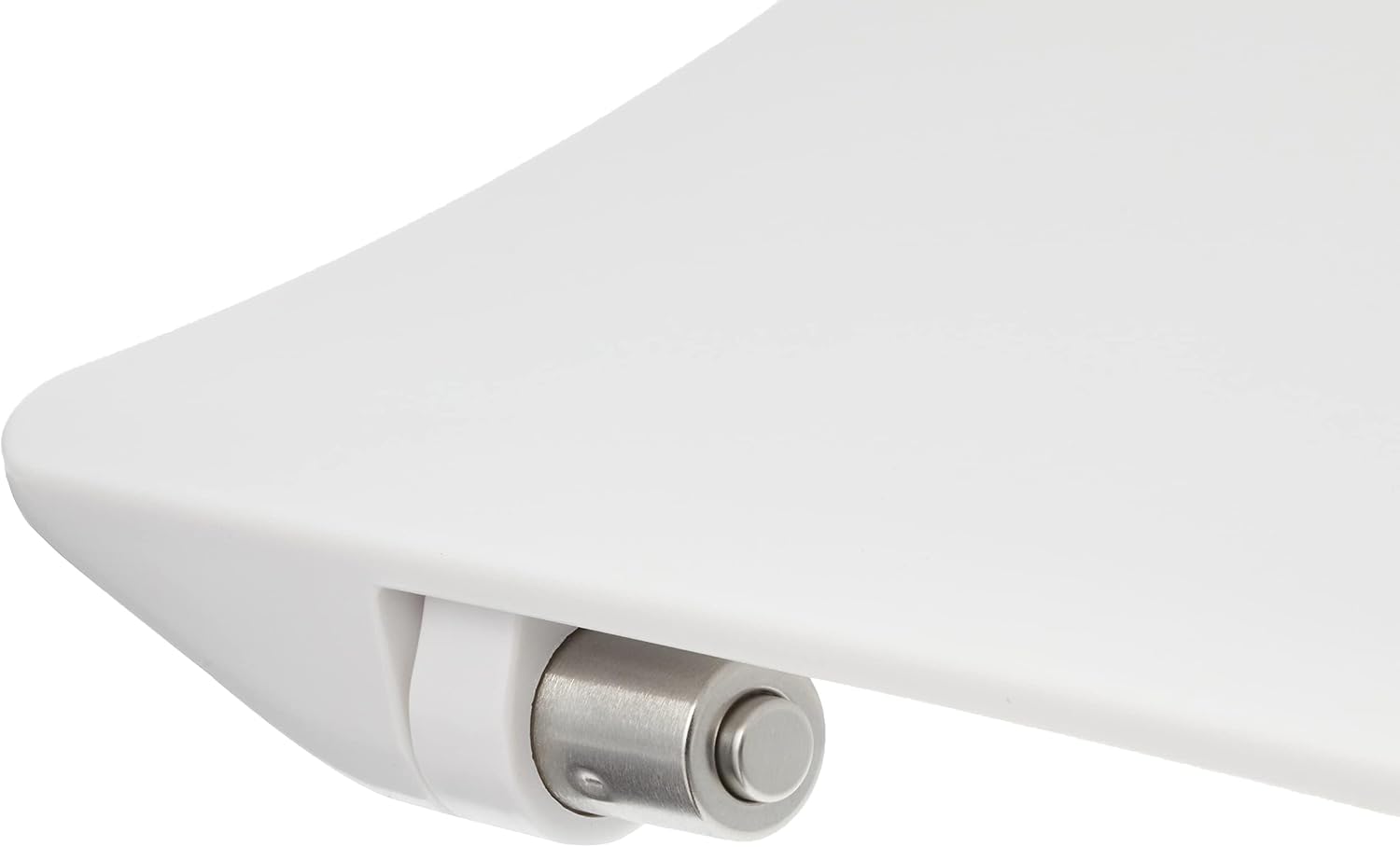 Detalle 2 de Amazon Basics Abattant WC en urée en forme de D, finition mate, blanc 43 x 36,5 cm