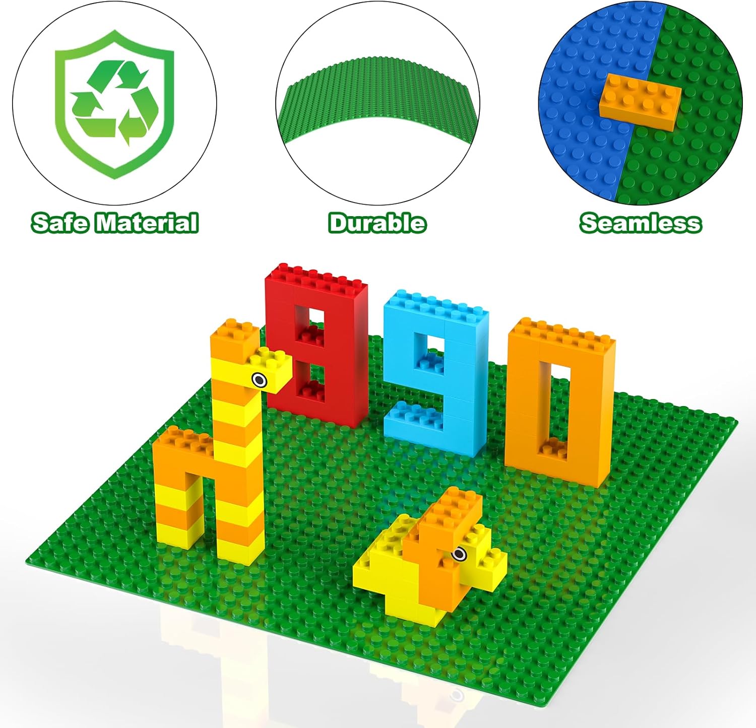 Thumbnail 5 de Pokiiulk Classic Baseplates 10" x 10" Peel-and-Stick (6-Pack) for Building Bricks