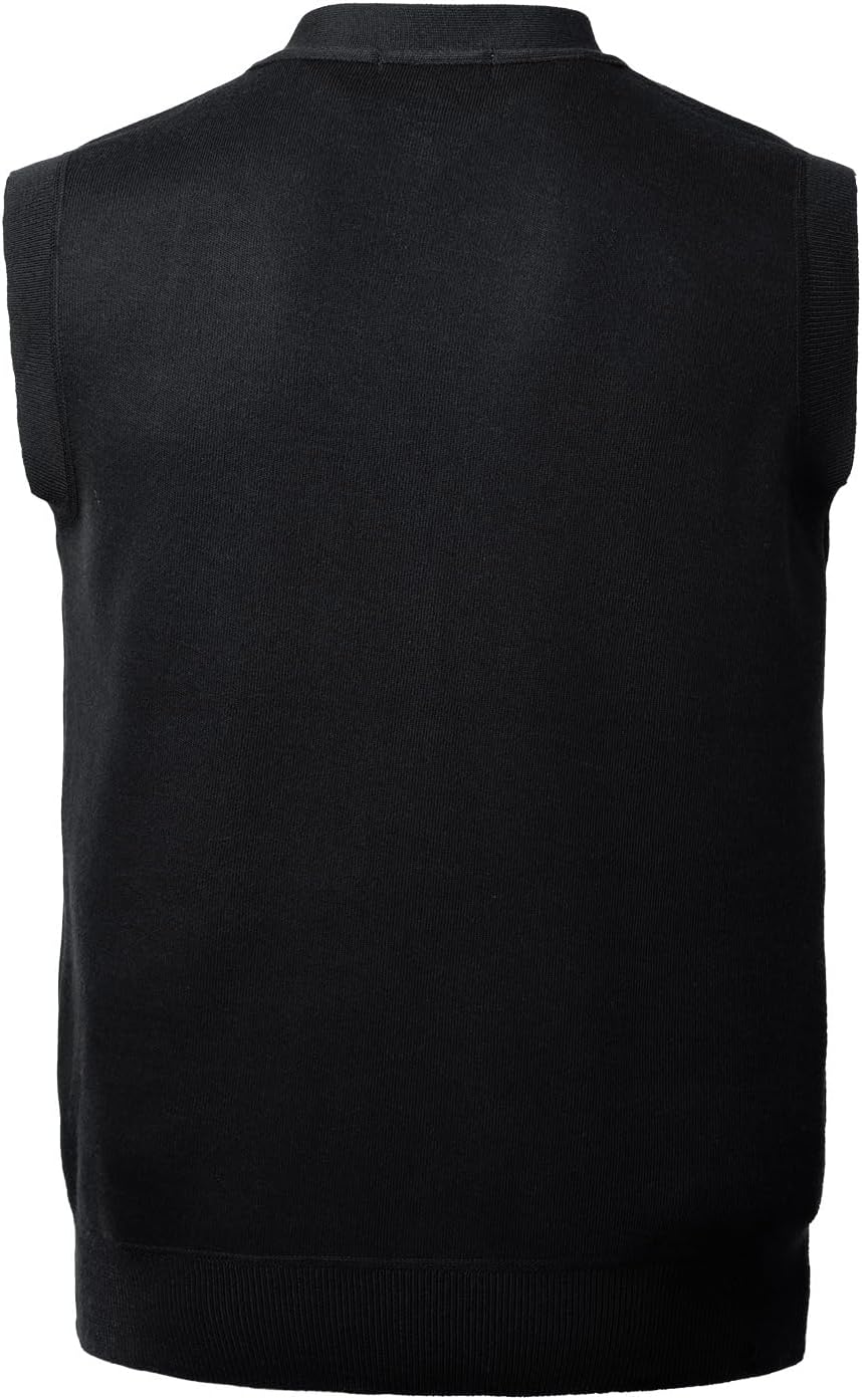 Detalle de Herothorn Cardigan panciotto da uomo senza maniche in maglia con bottoni e scollo a V