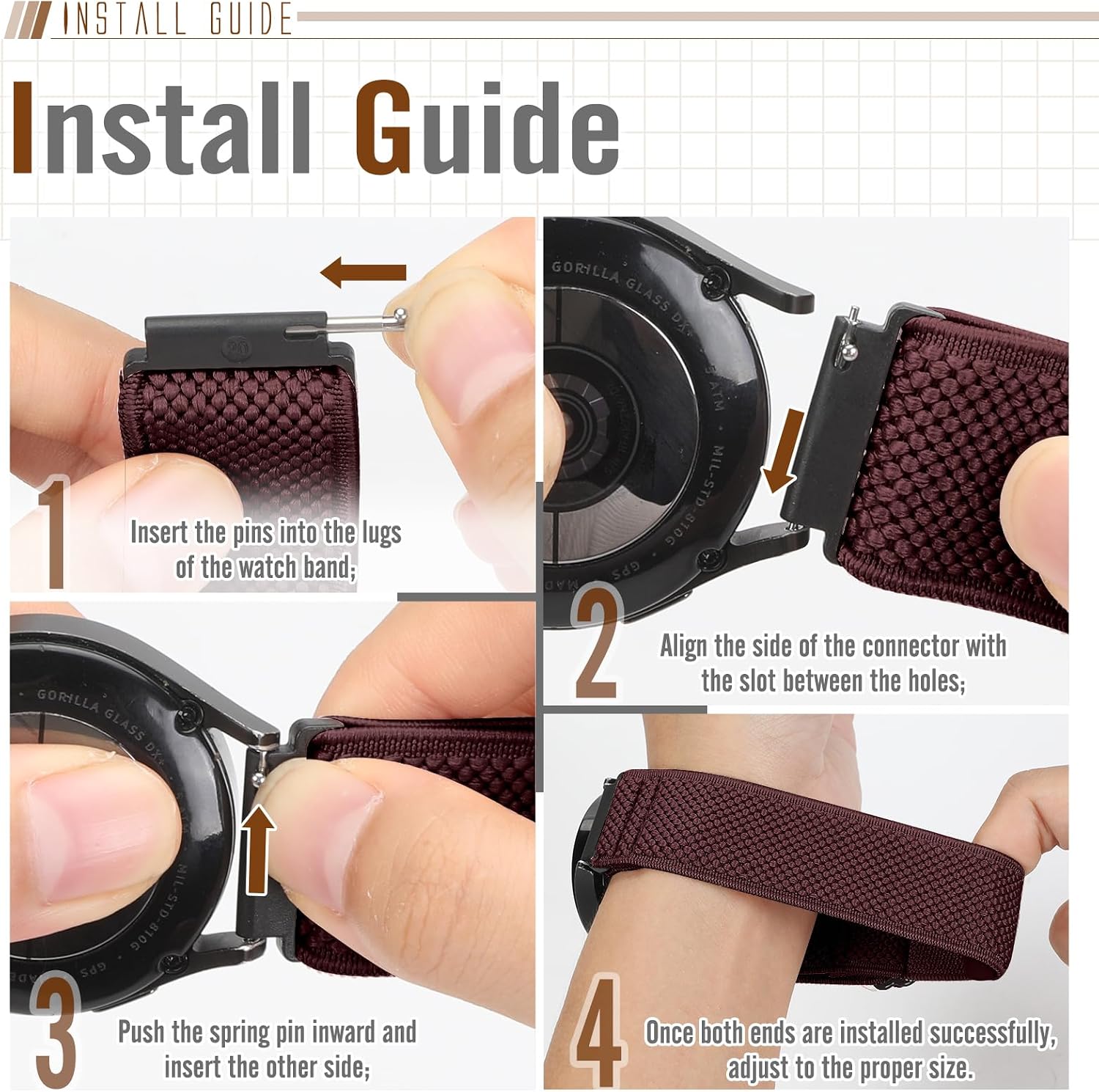 Detalle de Yunshare Quick Release Watch Strap 20mm