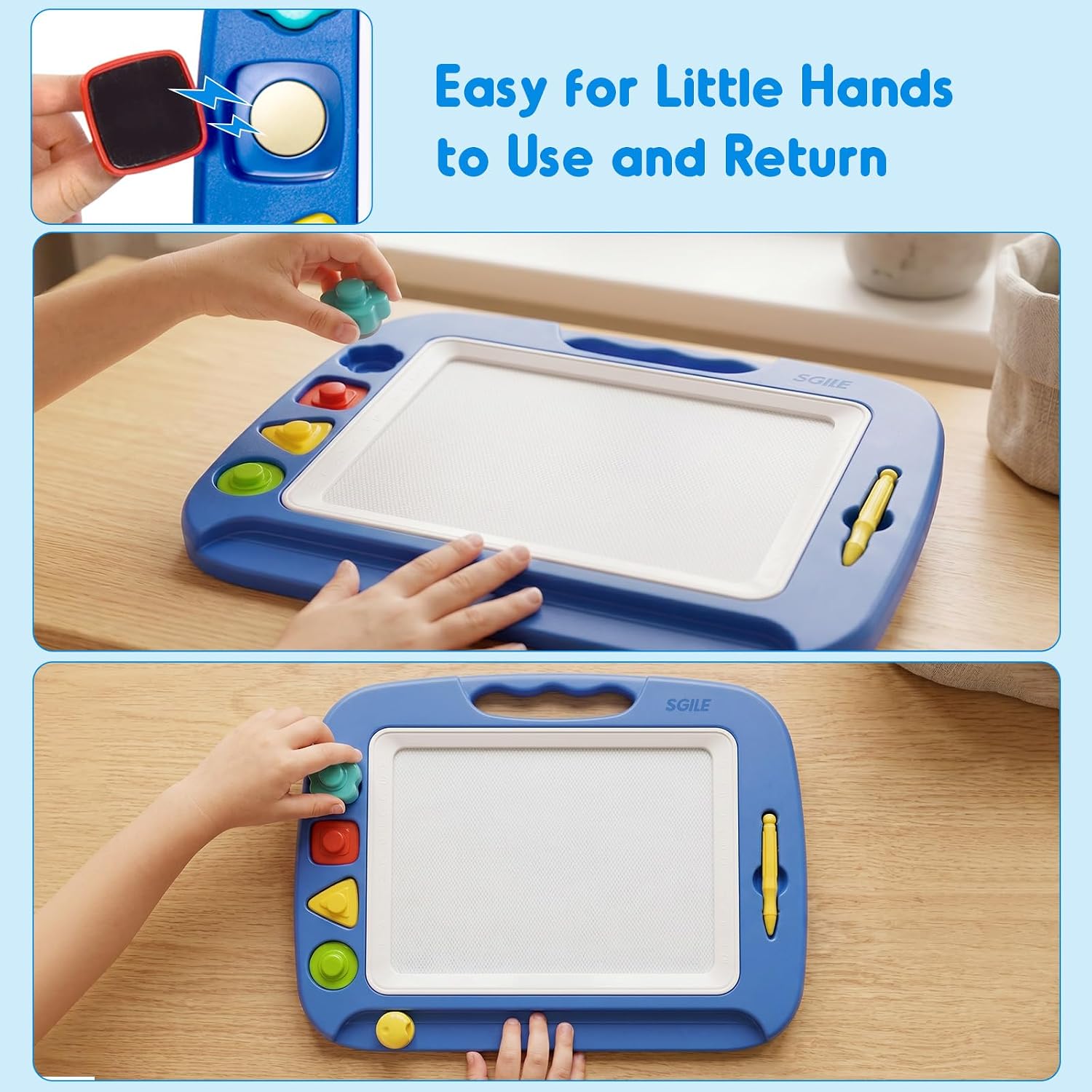 Thumbnail 4 de SGILE Magnetic Drawing Board 16x13