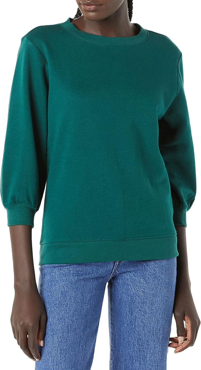 Thumbnail 5 de Amazon Essentials women’s French terry fleece crewneck sweatshirt with sleeve detail