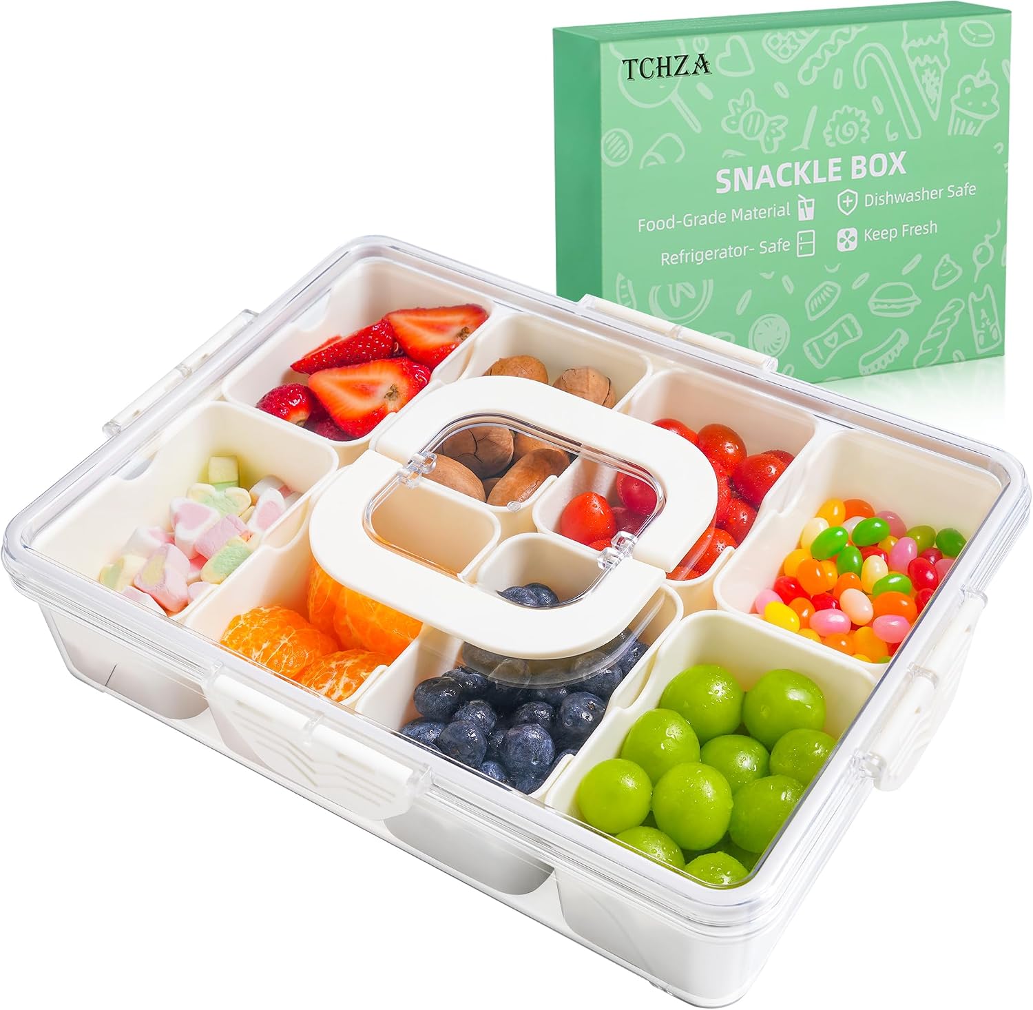 Thumbnail 6 de TCHZA Snackle Box Container with 8 Compartments