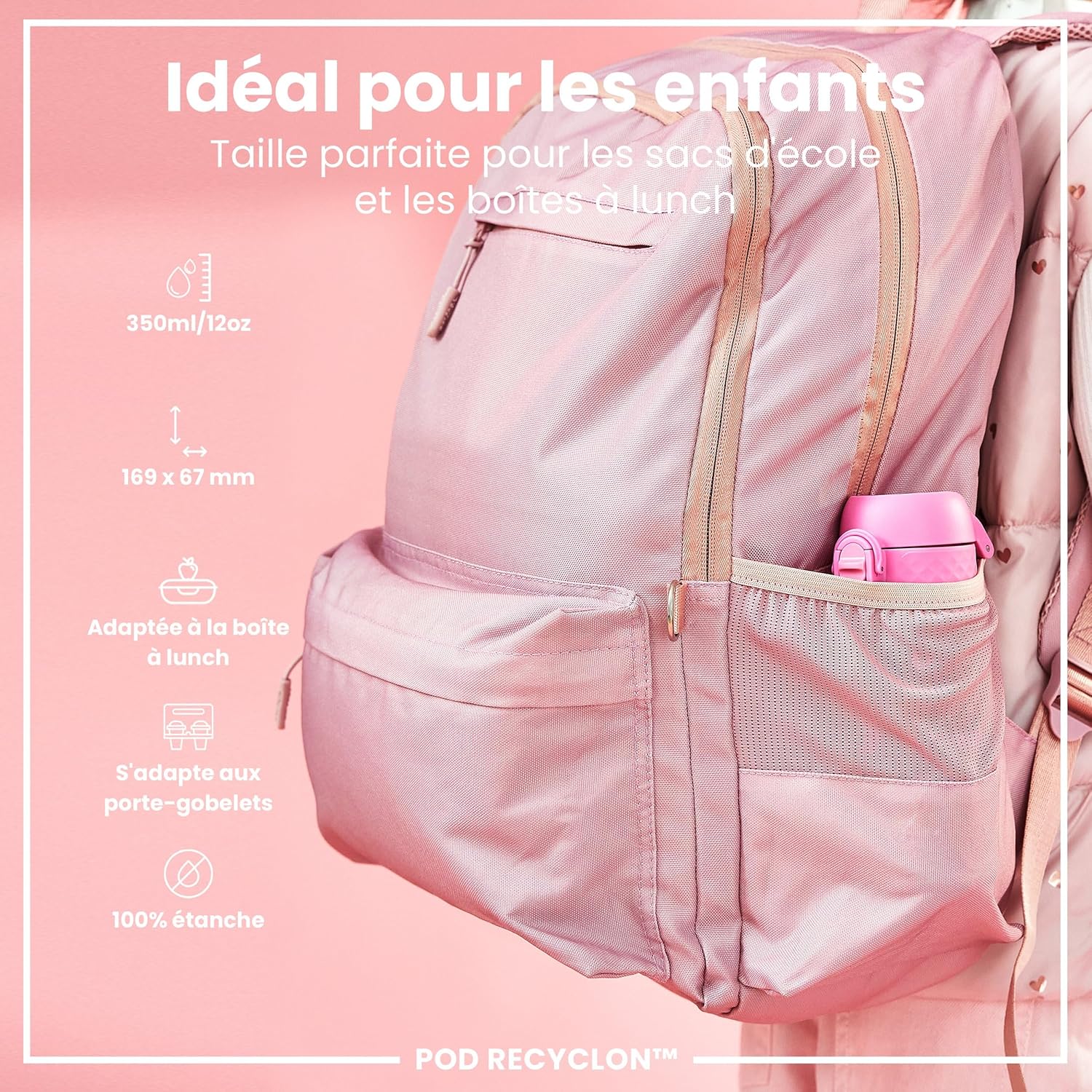 Detalle 2 de ion8 Gourde Enfant 350 ml